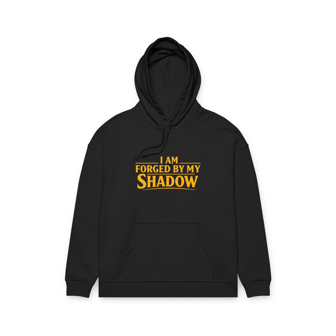Angel Knight Hoodie — “I Am Forged by My Shadow” Graphic Pullover