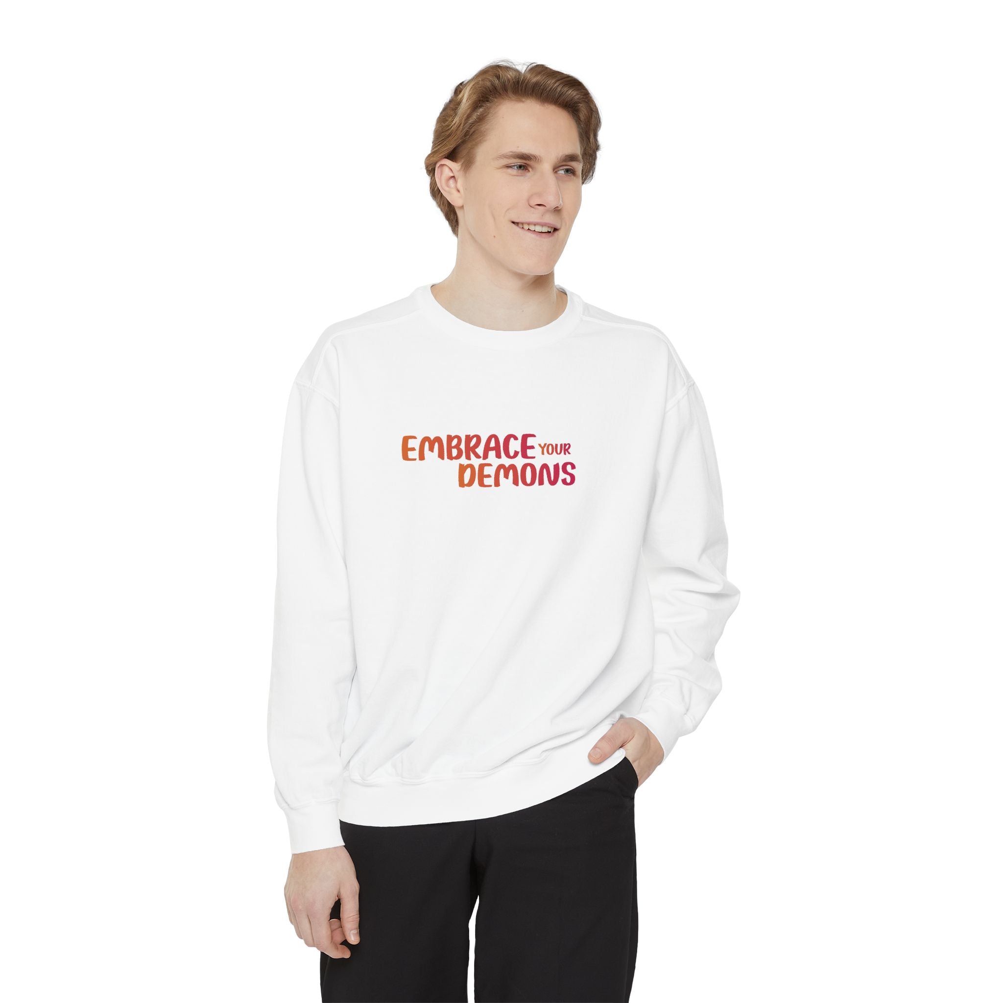 Embrace Your Demons Sweatshirt — Samurai Warrior Graphic Crewneck