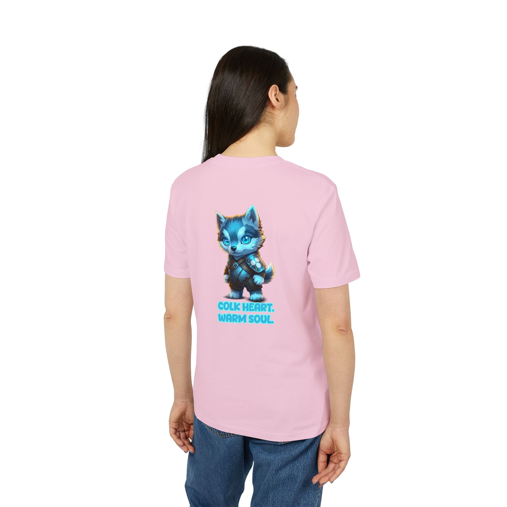 Embrace Your Demons T-Shirt — Cute Blue Fox 'Cold Heart, Warm Soul' Graphic Tee