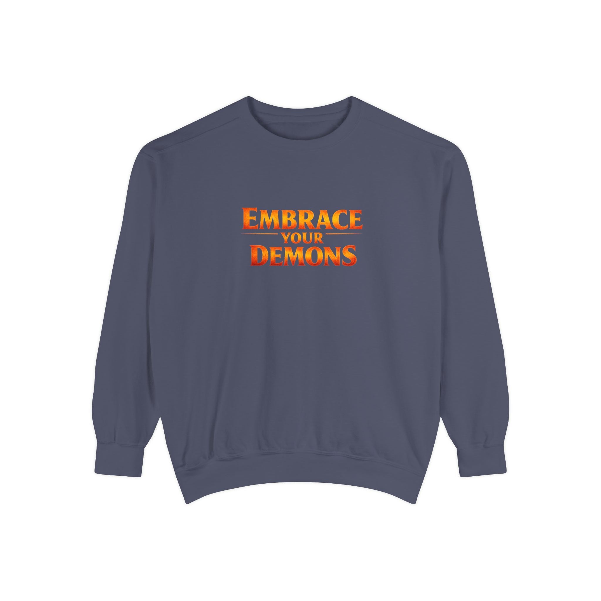 Embrace Your Demons Sweatshirt — Angel Warrior Graphic Crewneck