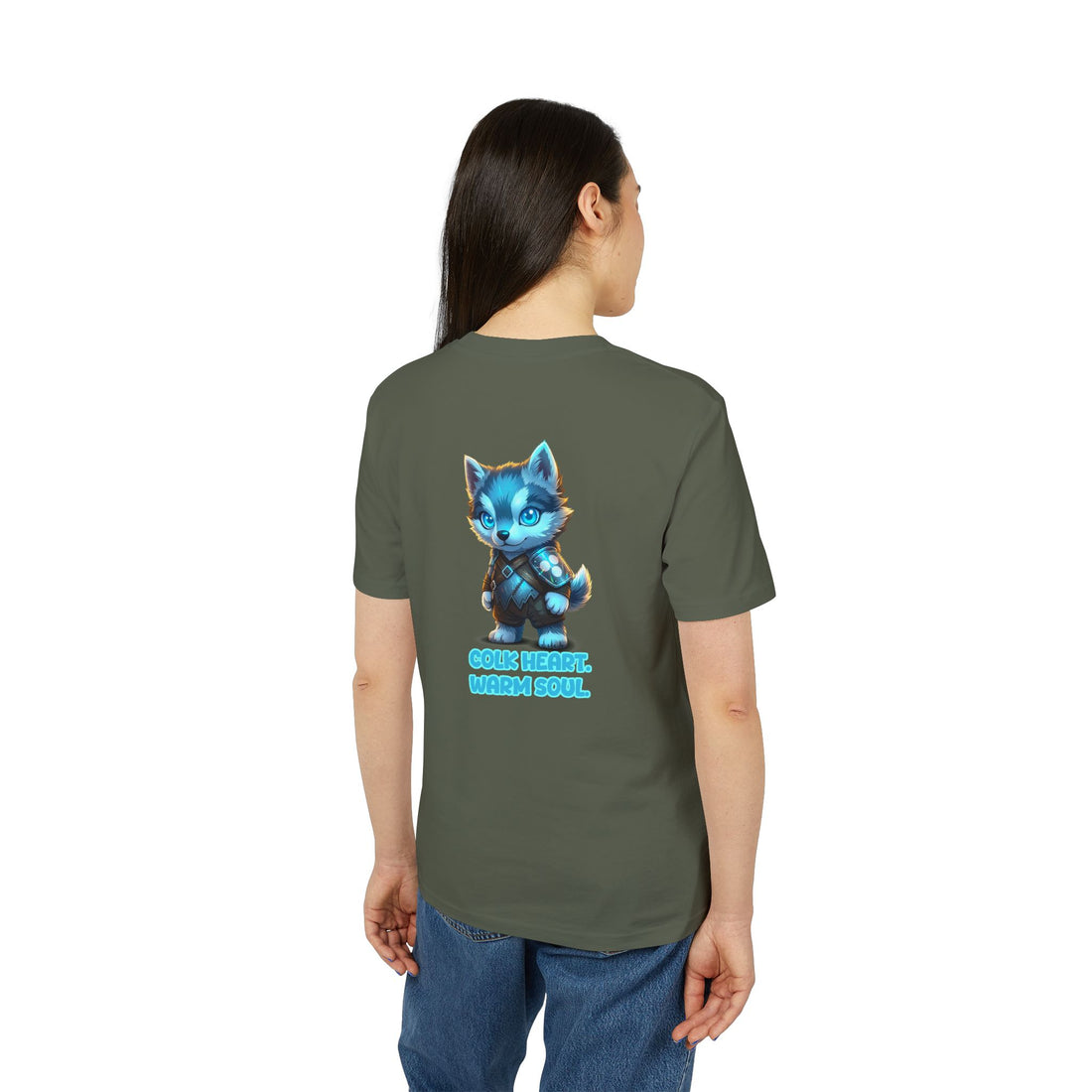 Embrace Your Demons T-Shirt — Cute Blue Fox 'Cold Heart, Warm Soul' Graphic Tee
