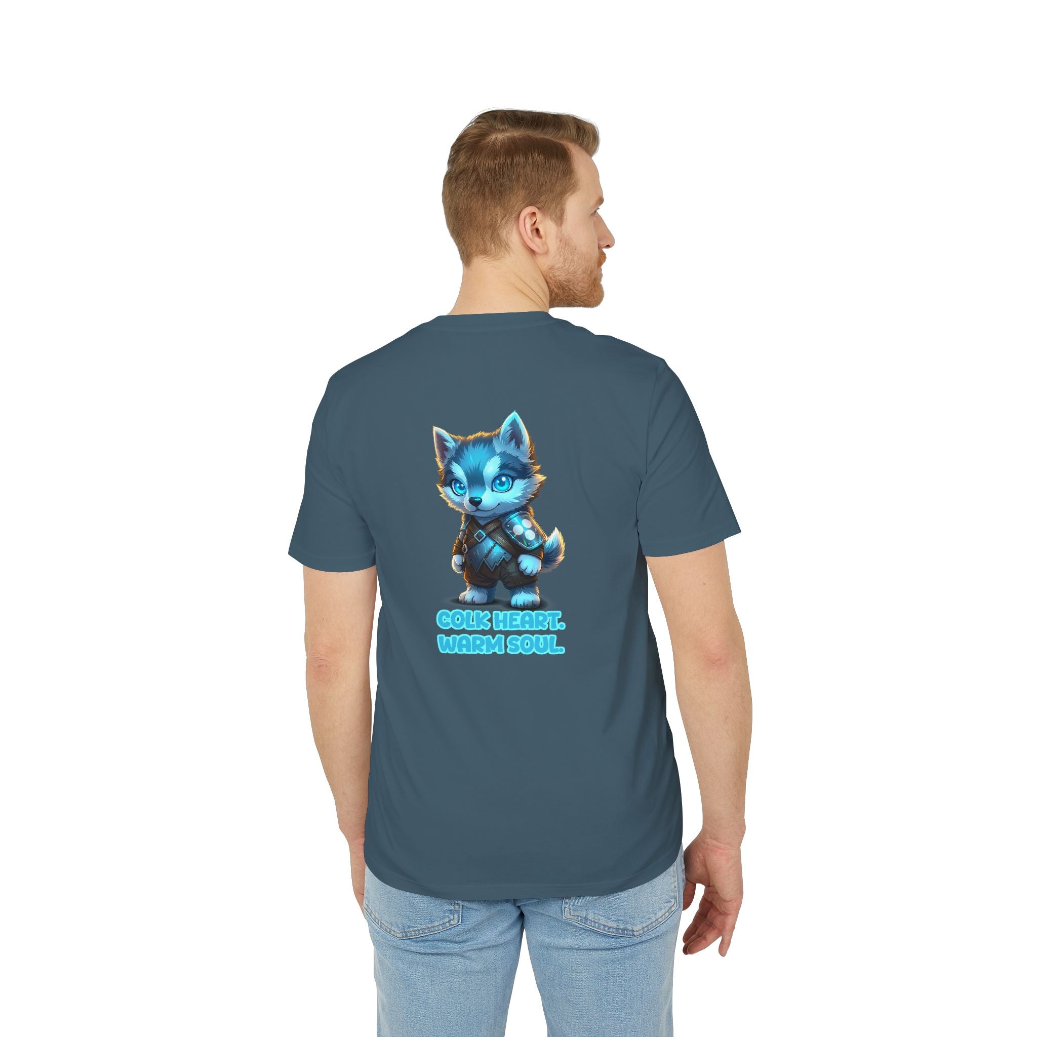 Embrace Your Demons T-Shirt — Cute Blue Fox 'Cold Heart, Warm Soul' Graphic Tee