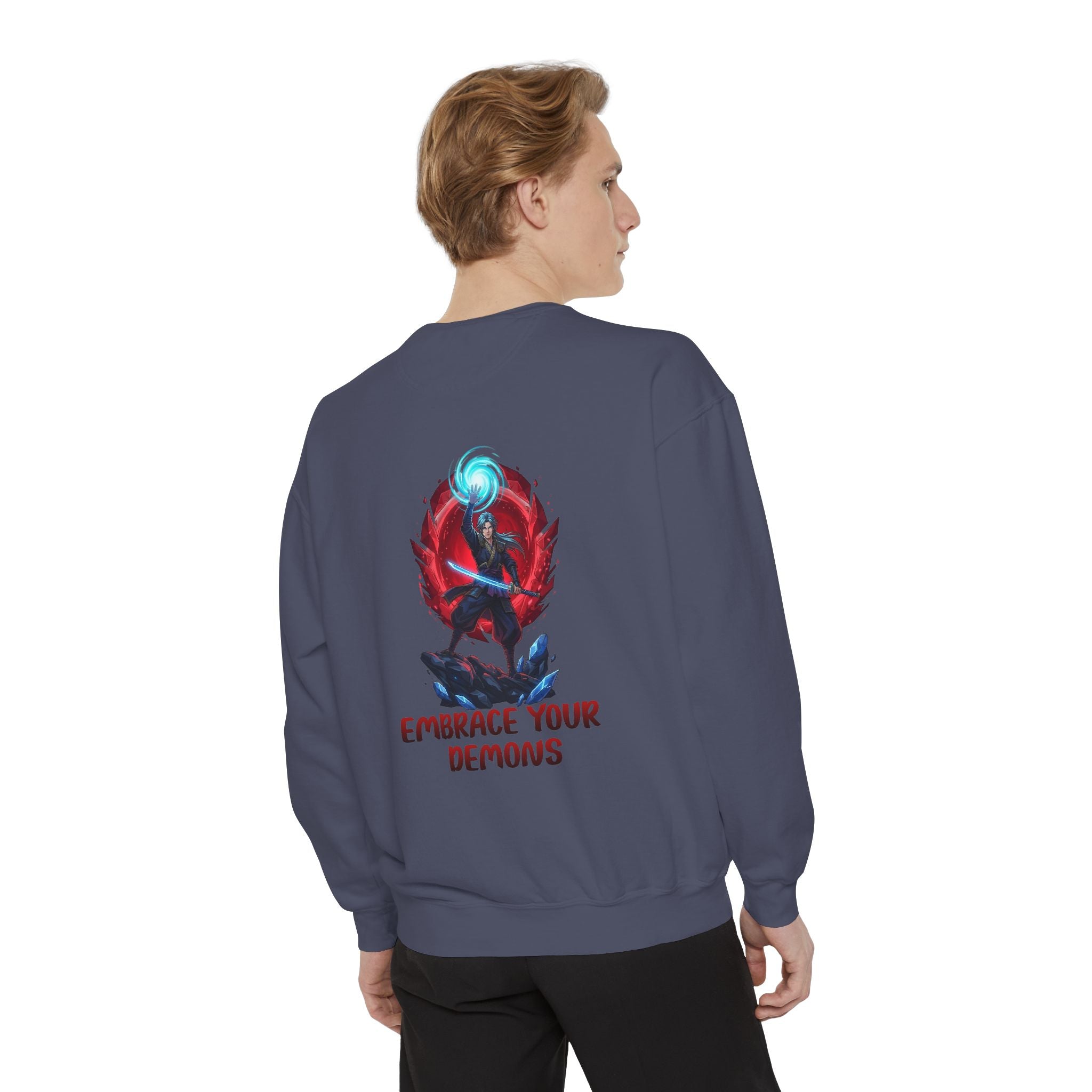 Embrace Your Demons Sweatshirt — Spiritual Fox Art Crewneck