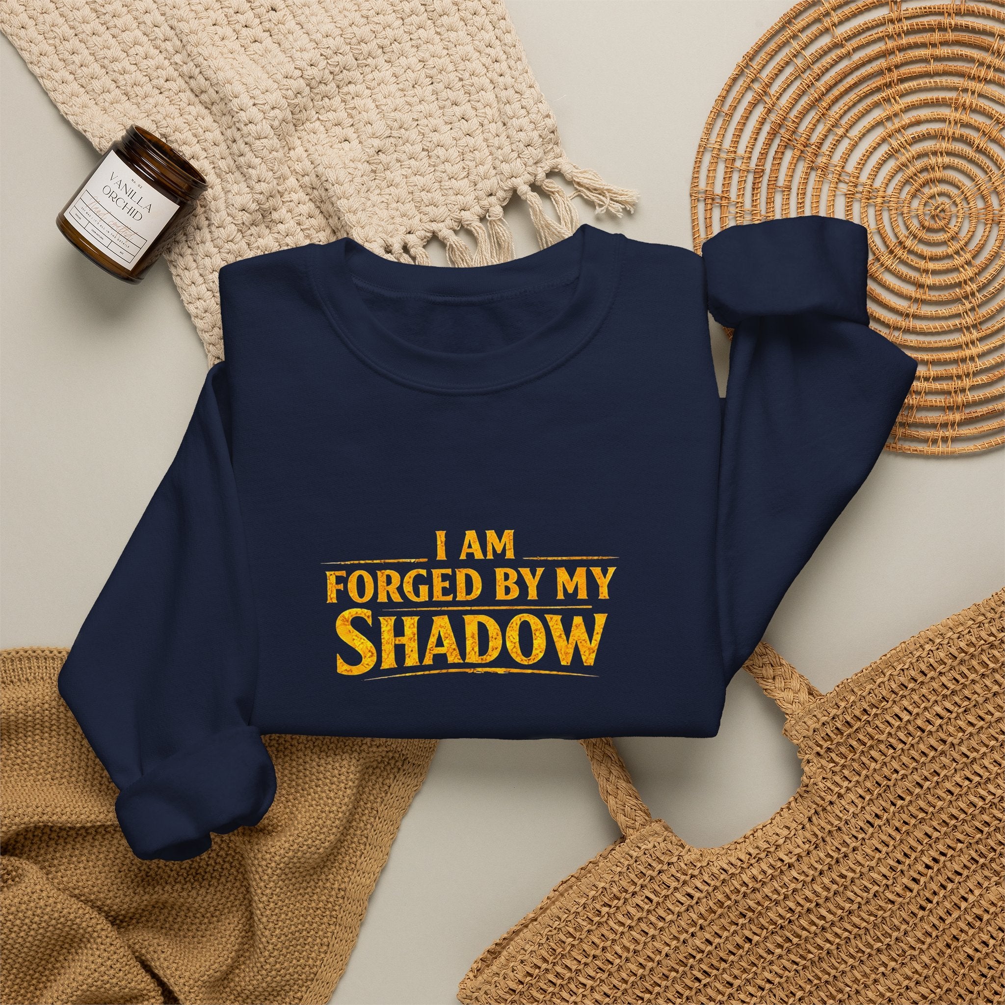 Embrace Your Demons Crewneck Sweatshirt Fantasy Warrior Graphic