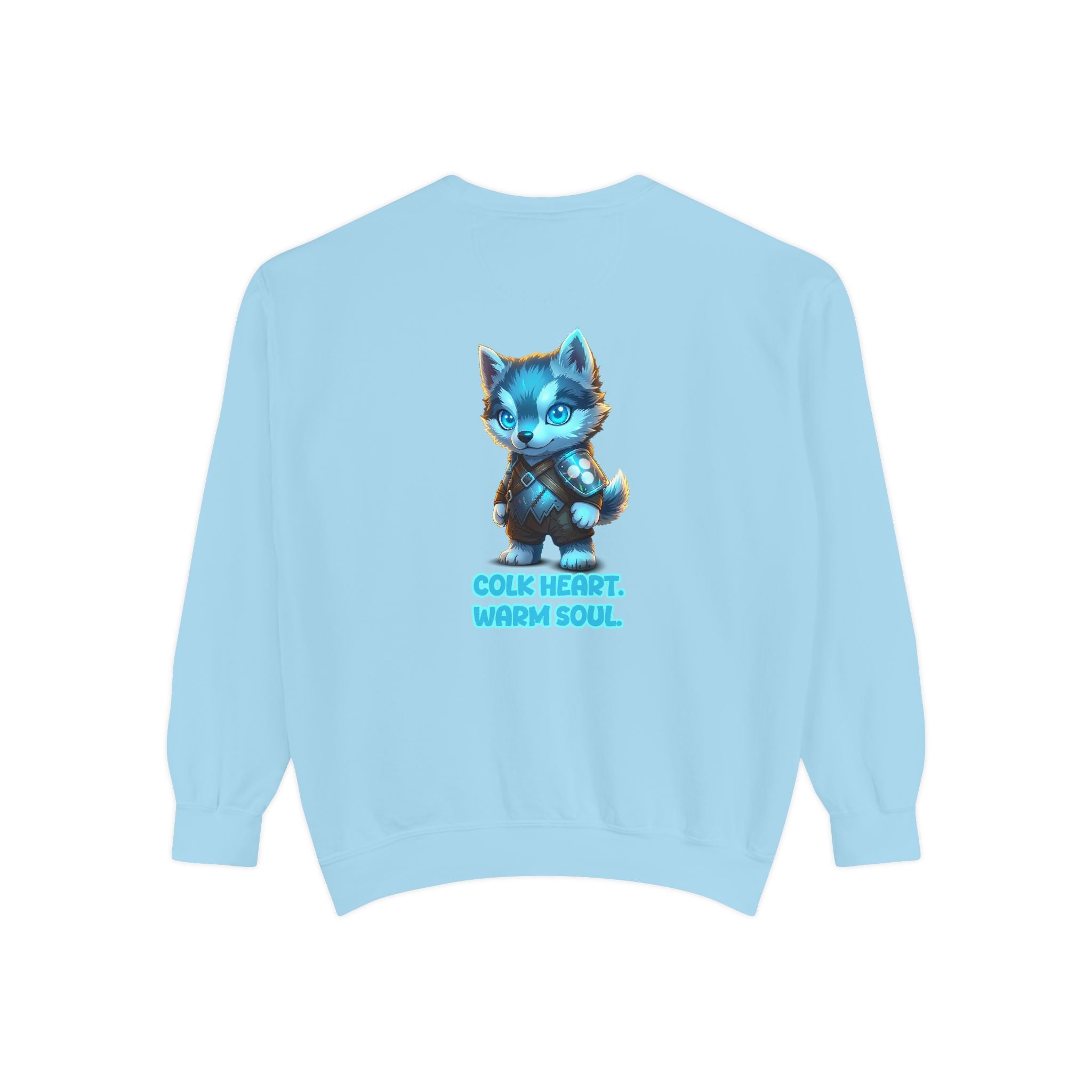 Embrace Your Demons Sweatshirt — "Cold Heart, Warm Soul" Cat Graphic Sweatshirt