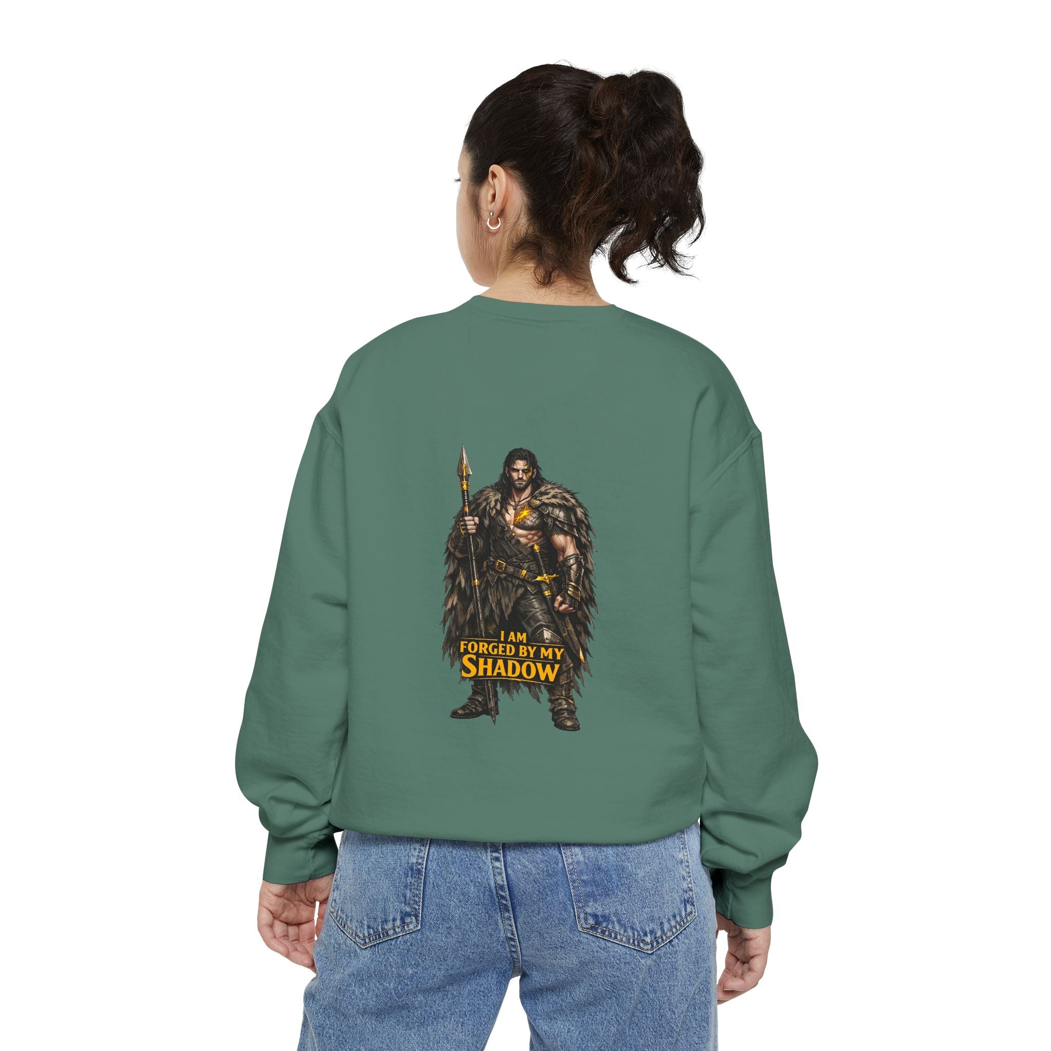 Forged by My Shadow Sweatshirt — Viking Warrior Graphic Crewneck