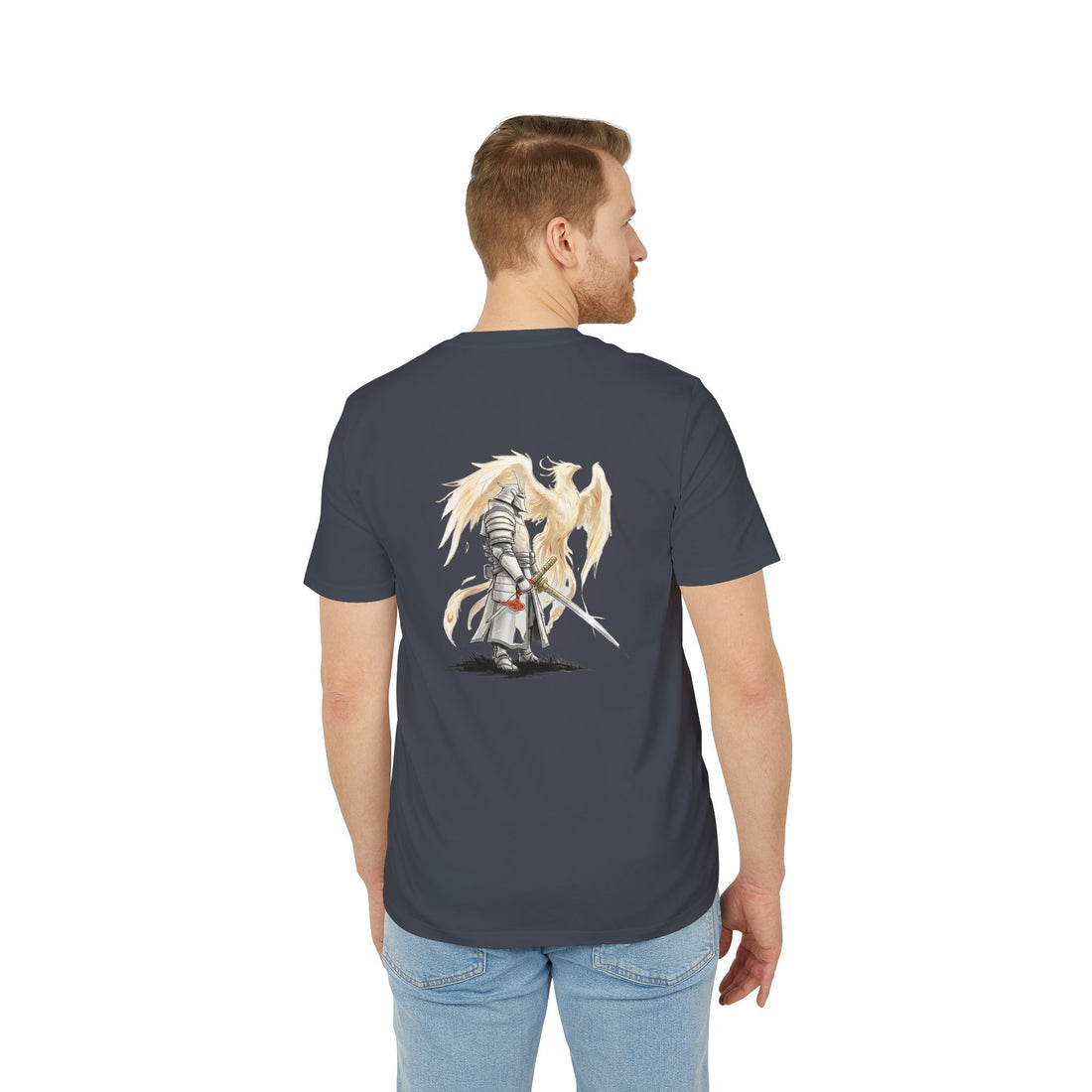 T-Shirt — “I Am Forged By My Shadow” Knight Angel Graphic Tee