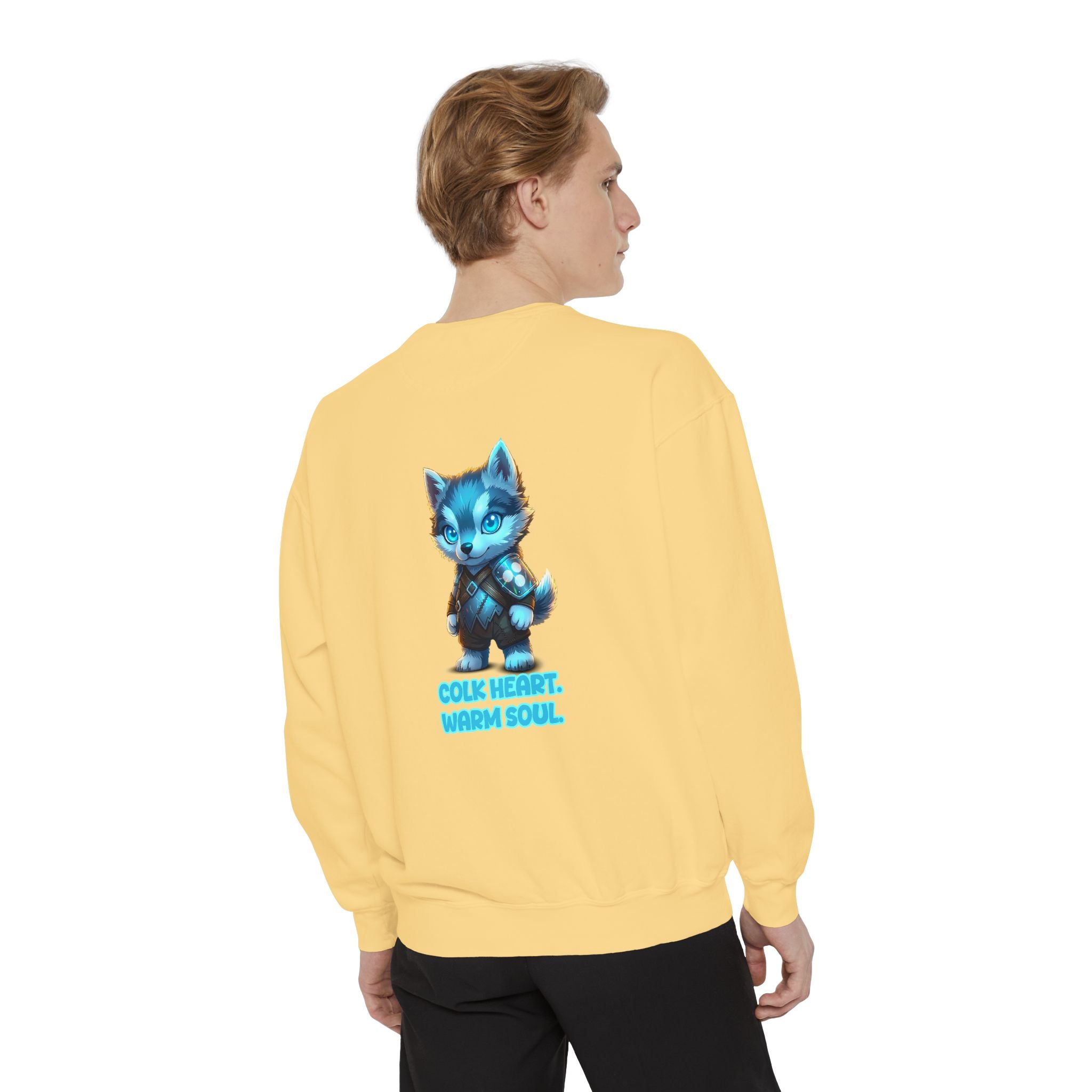 Embrace Your Demons Sweatshirt — "Cold Heart, Warm Soul" Cat Graphic Sweatshirt