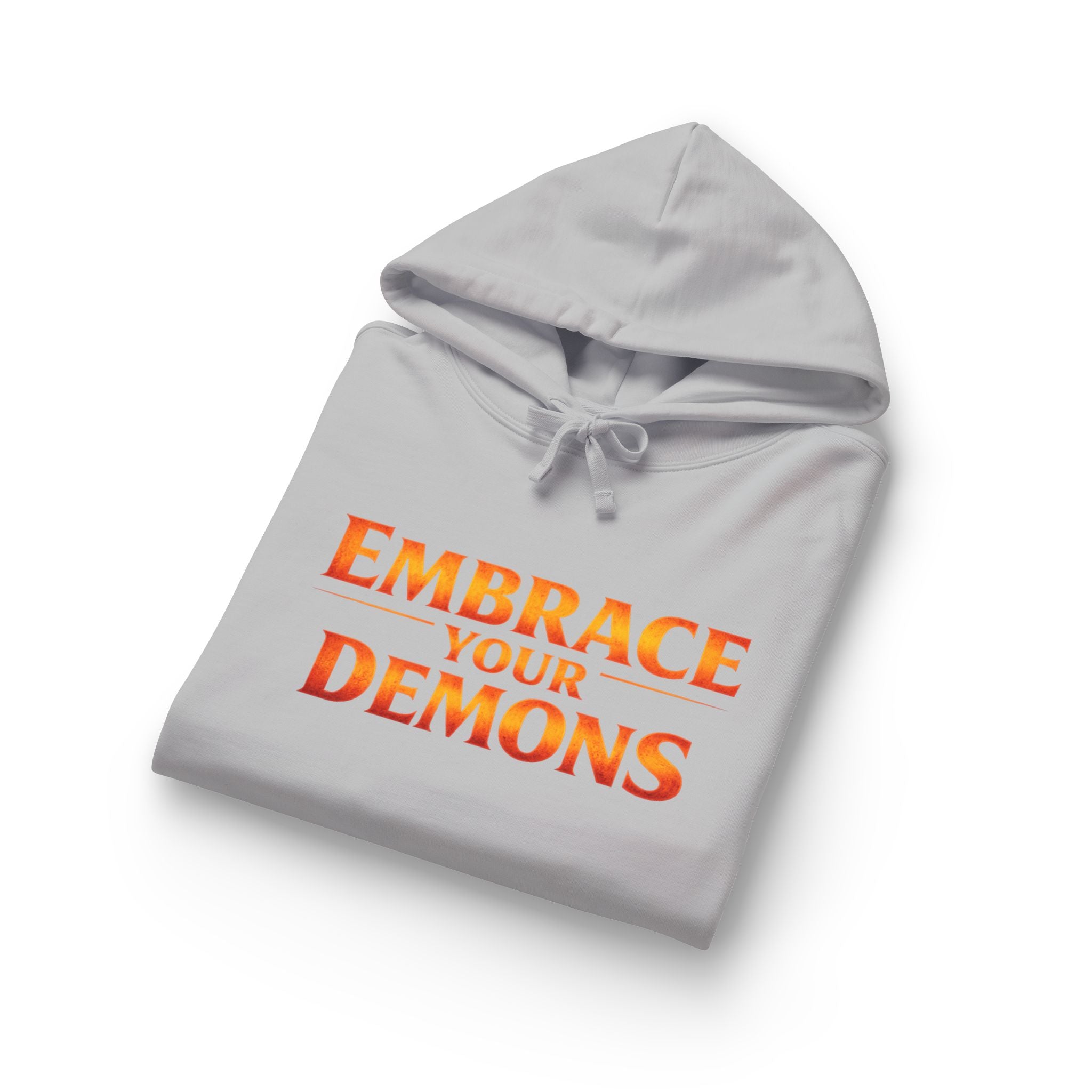 Embrace Your Demons Hoodie — Cute Fiery Demon Graphic Sweatshirt