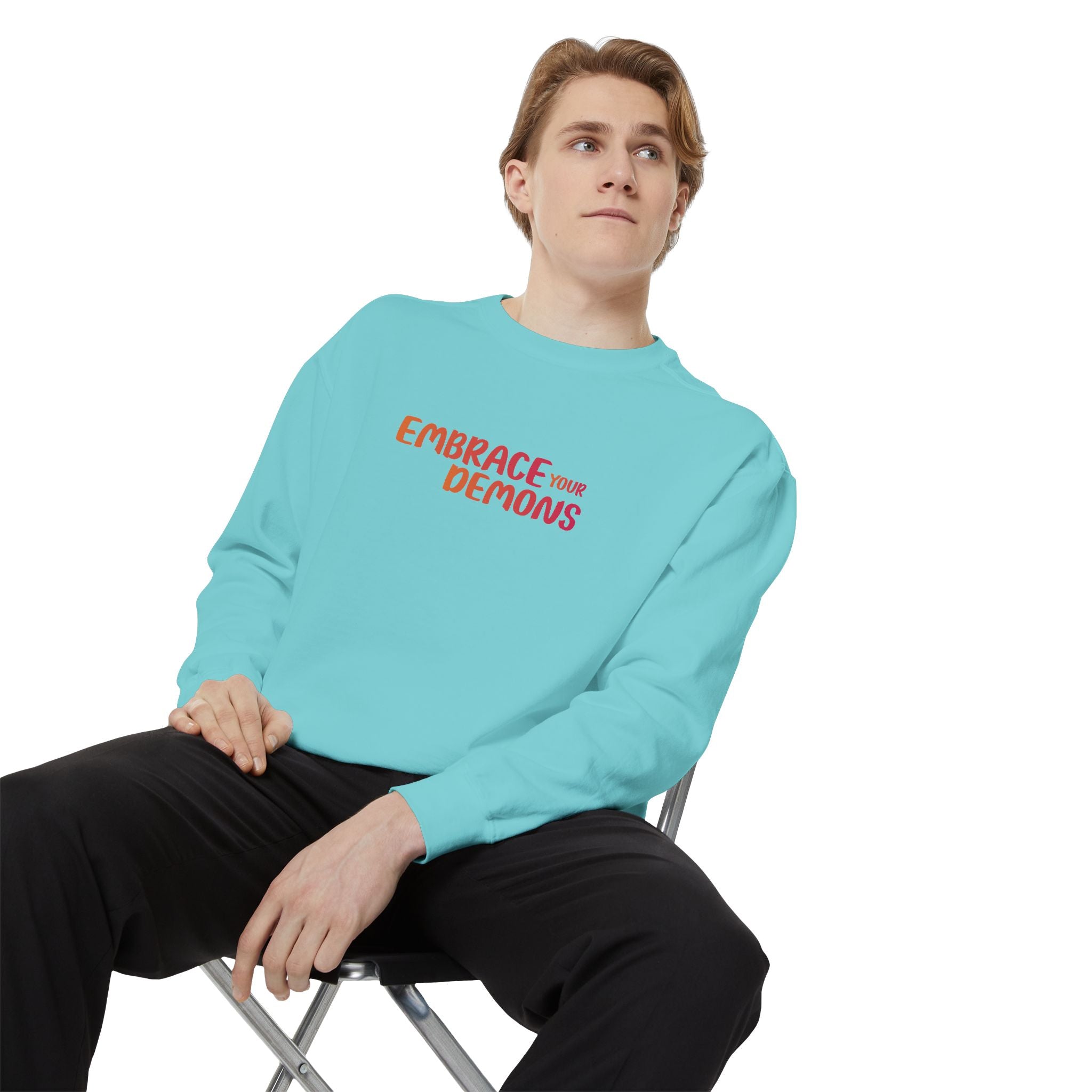 Embrace Your Demons Sweatshirt — Samurai Warrior Graphic Crewneck