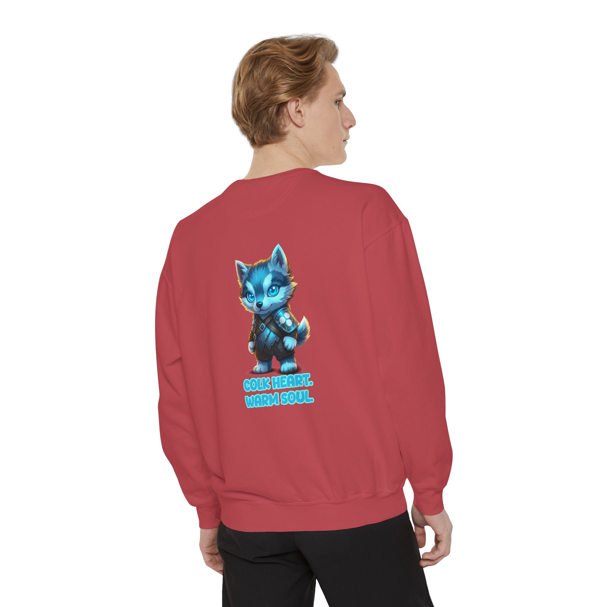 Embrace Your Demons Sweatshirt — "Cold Heart, Warm Soul" Cat Graphic Sweatshirt