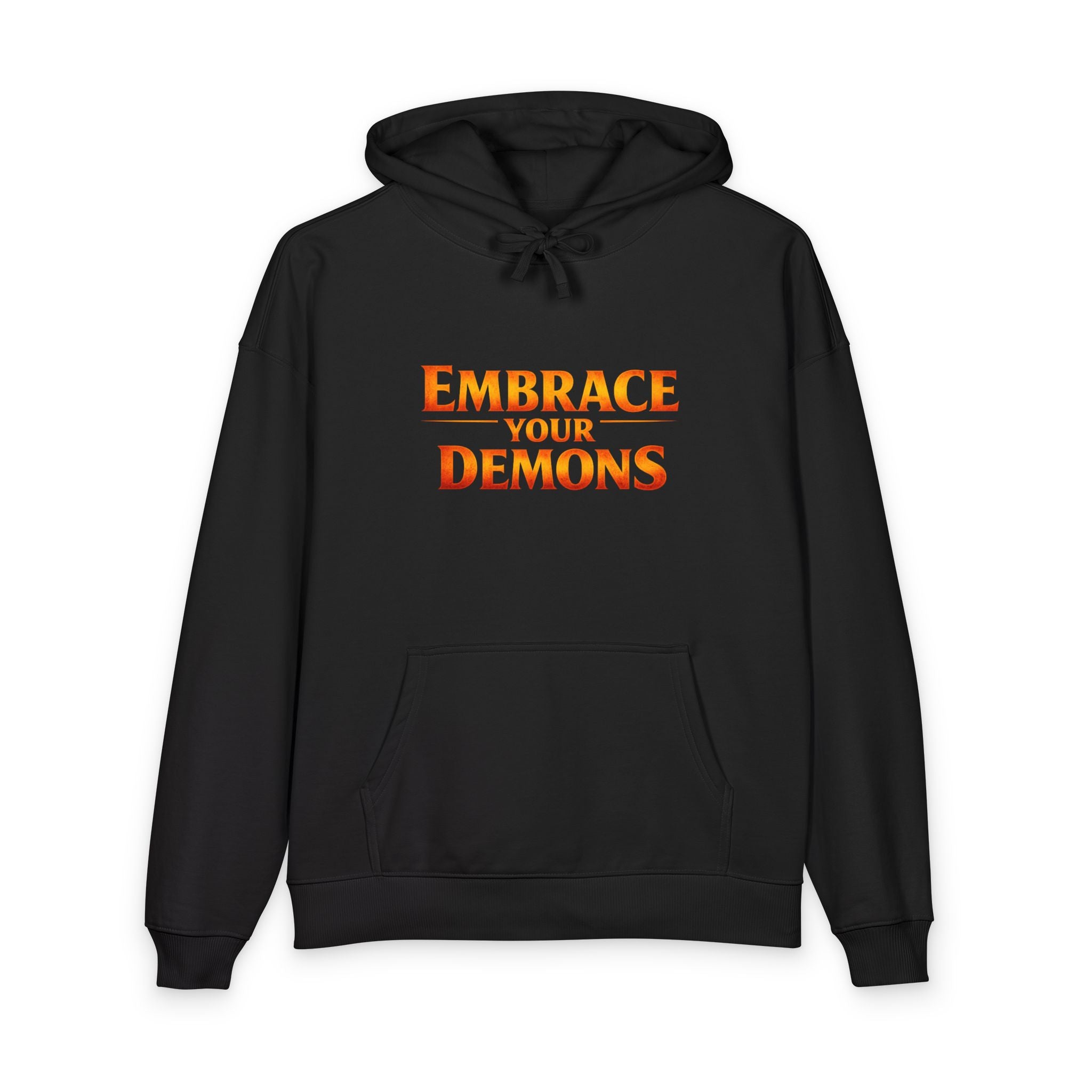 Embrace Your Demons Hoodie — Graphic Organic Relaxed Pullover