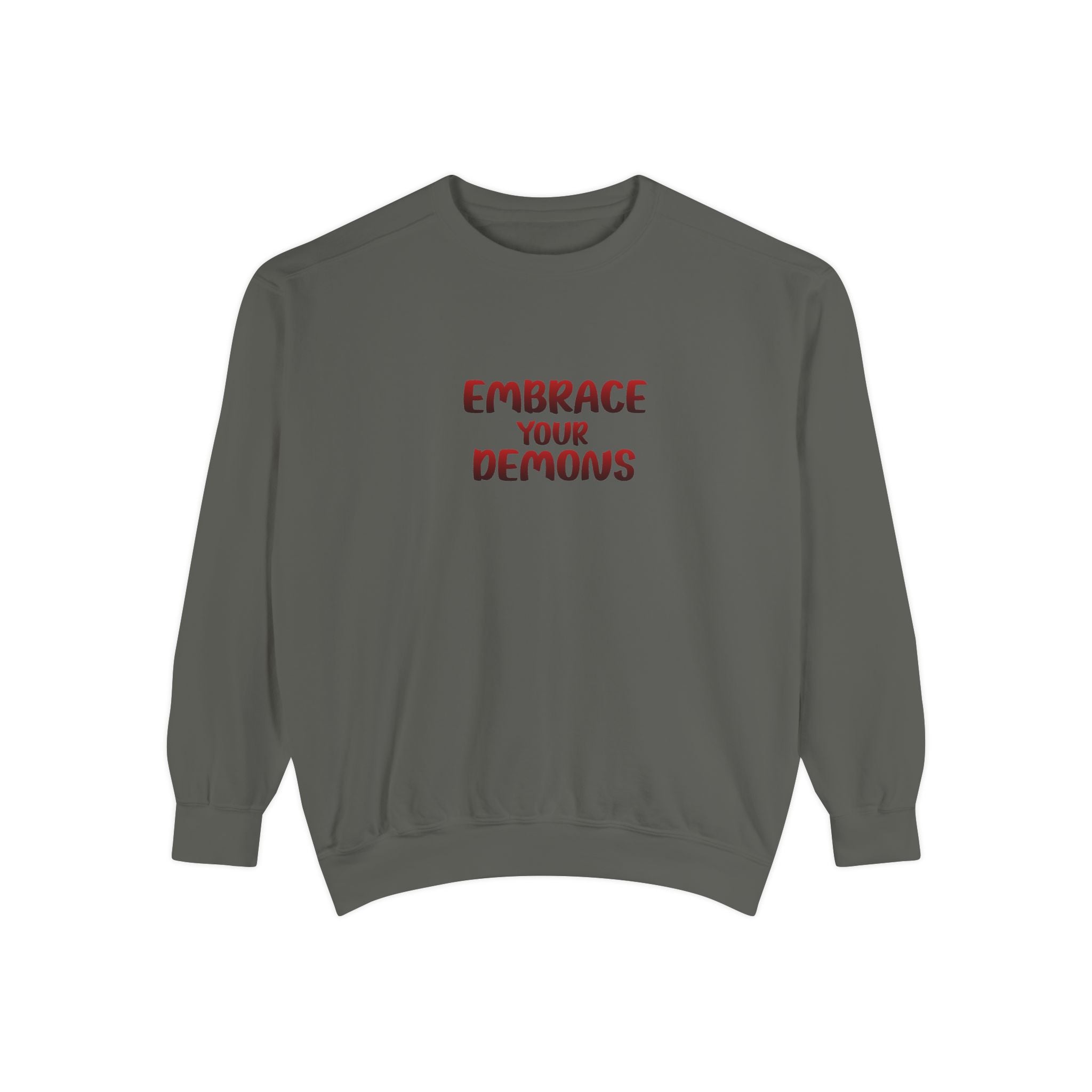 Embrace Your Demons Sweatshirt — Viking Warrior Graphic Crewneck