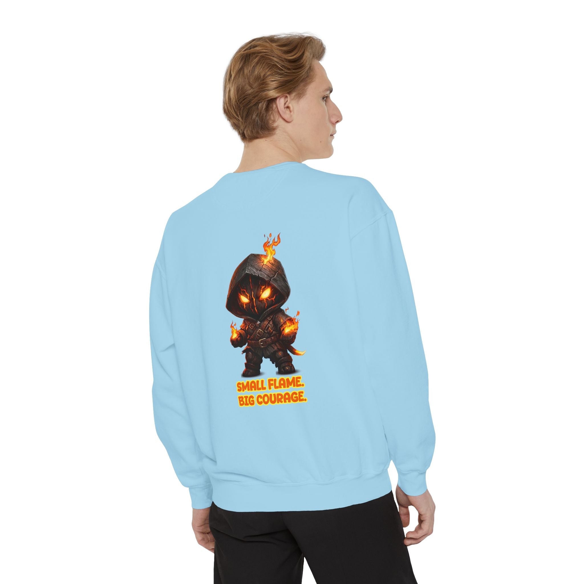 Embrace Your Demons Sweatshirt — Small Flame, Big Courage Graphic Crewneck