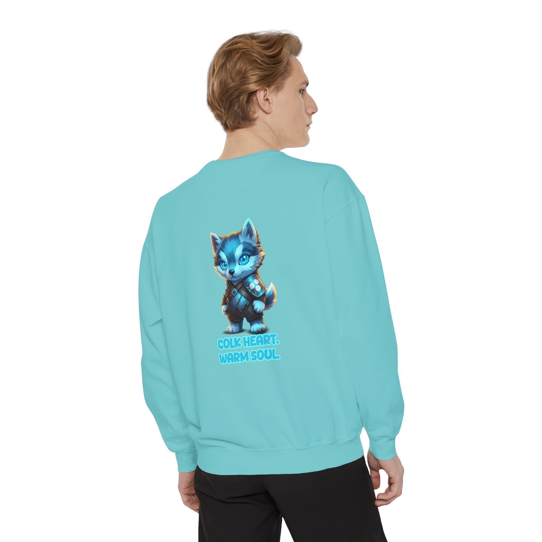 Embrace Your Demons Sweatshirt — "Cold Heart, Warm Soul" Cat Graphic Sweatshirt