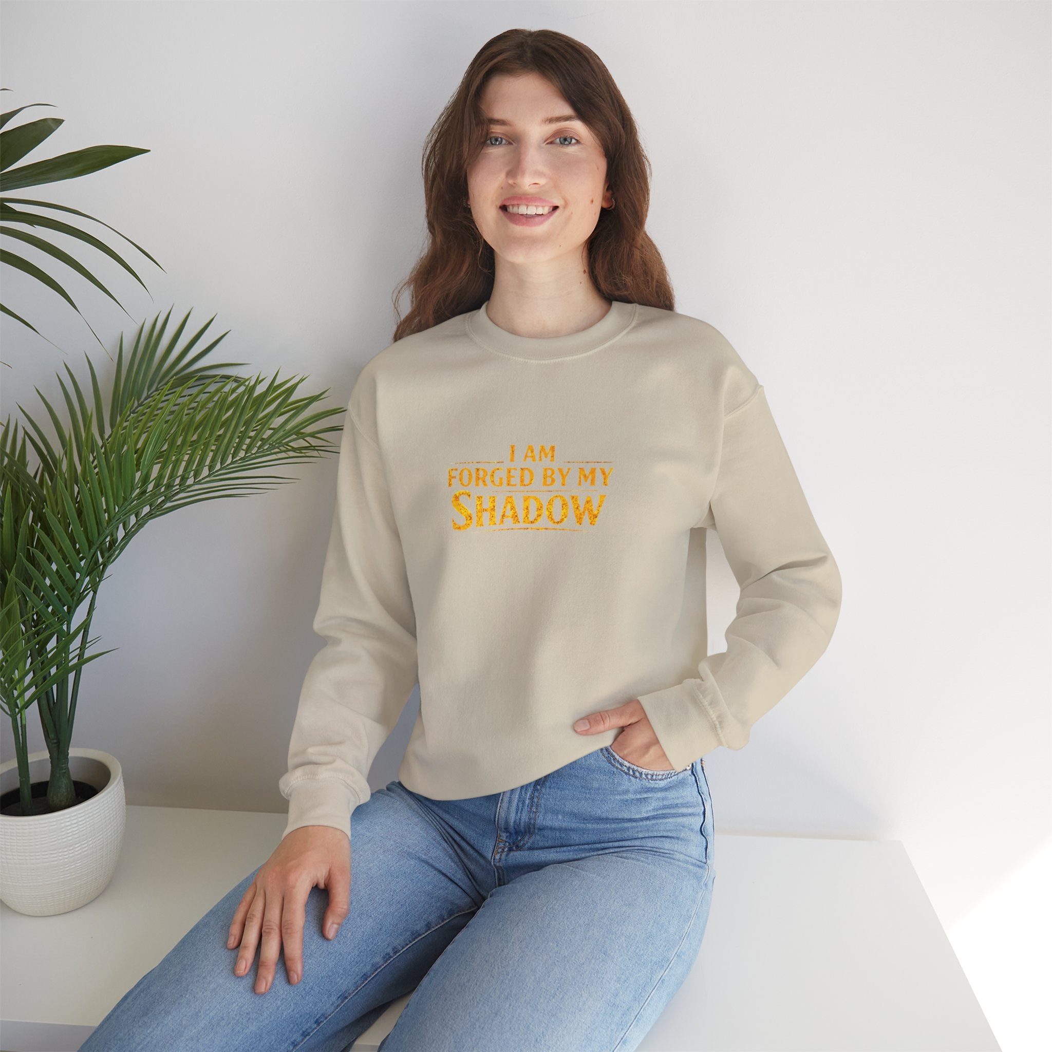 Embrace Your Demons Crewneck Sweatshirt Fantasy Warrior Graphic