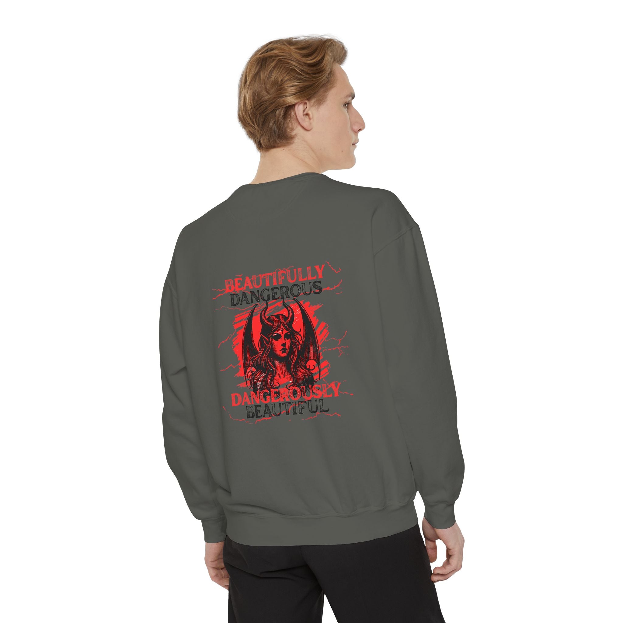 Beautifully Dengerous Unisex Garment-Dyed Sweatshirt