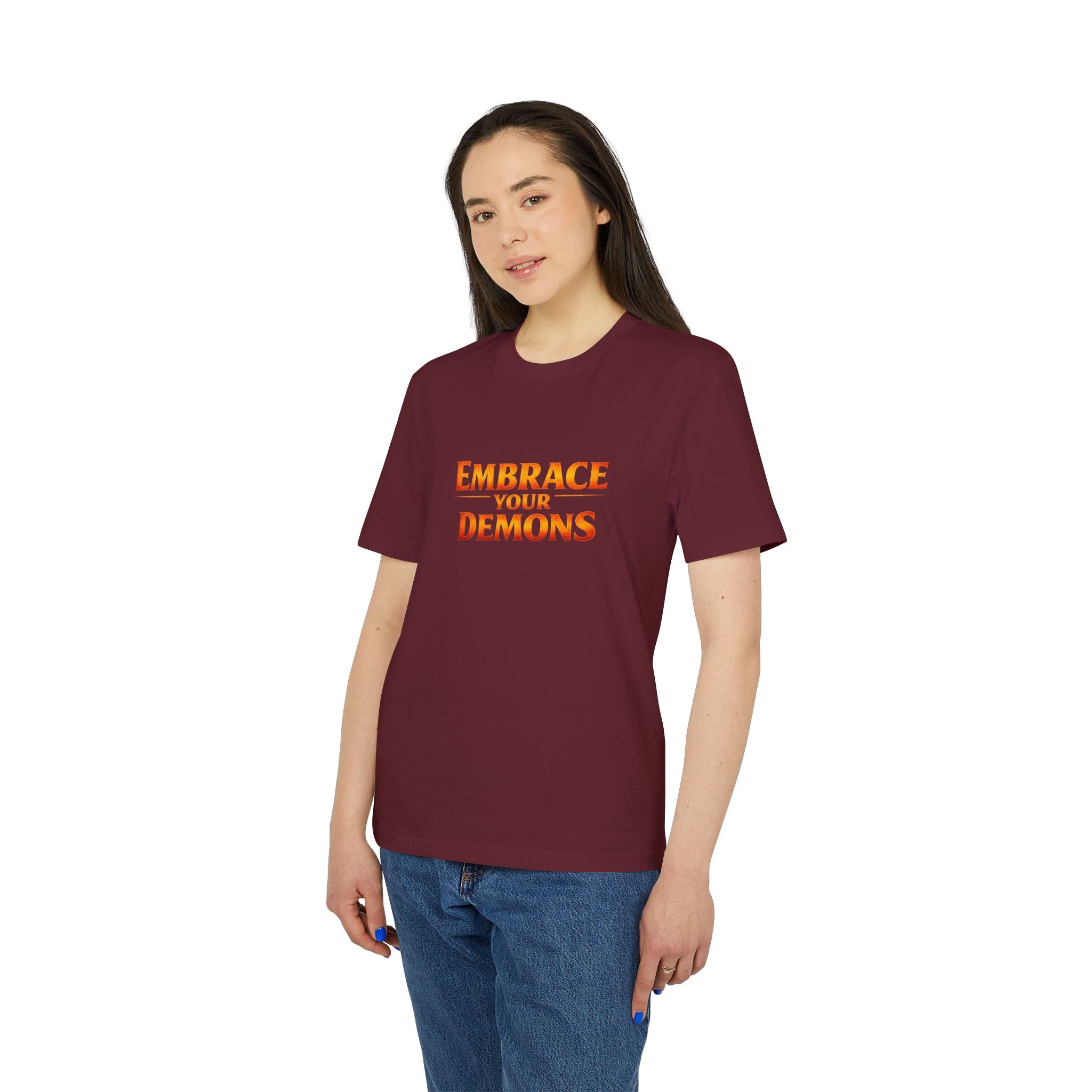 Embrace Your Demons T-Shirt — Small Flame Big Courage Graphic Tee