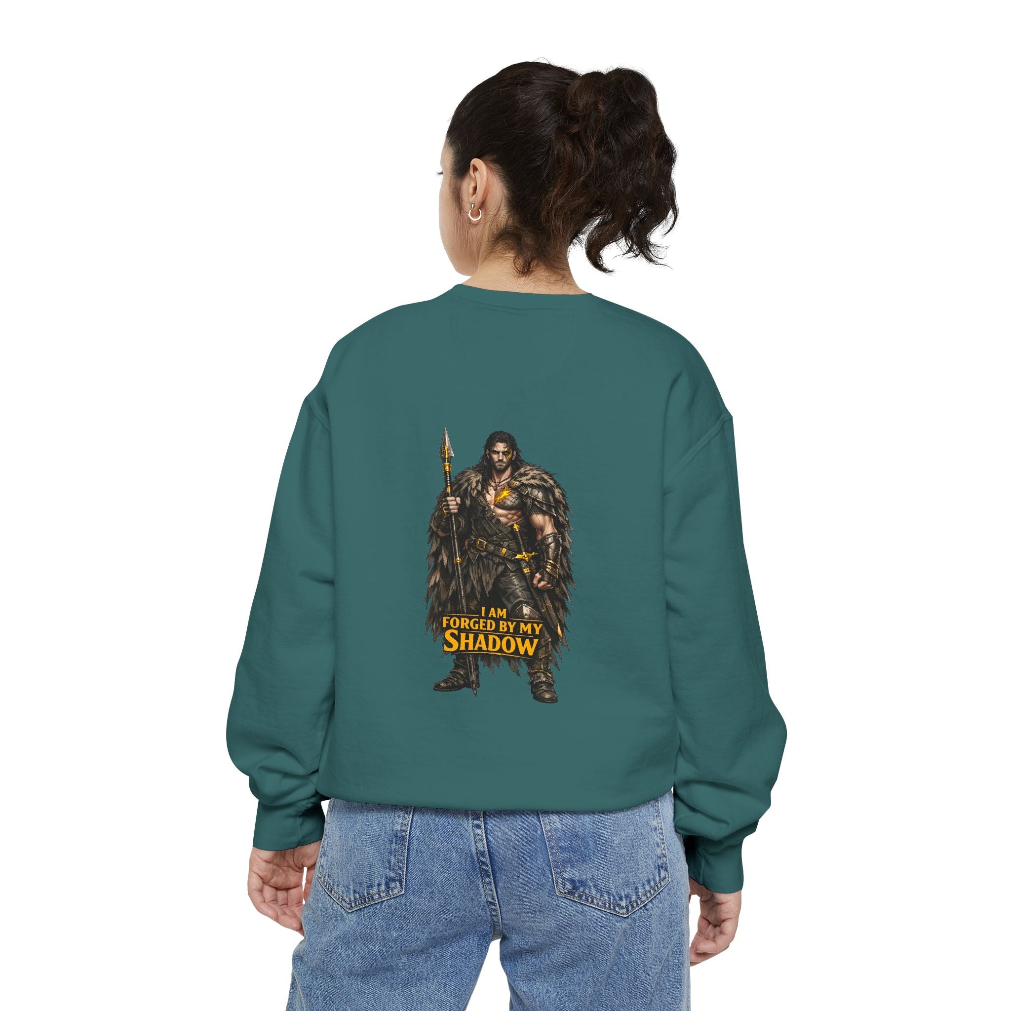 Forged by My Shadow Sweatshirt — Viking Warrior Graphic Crewneck