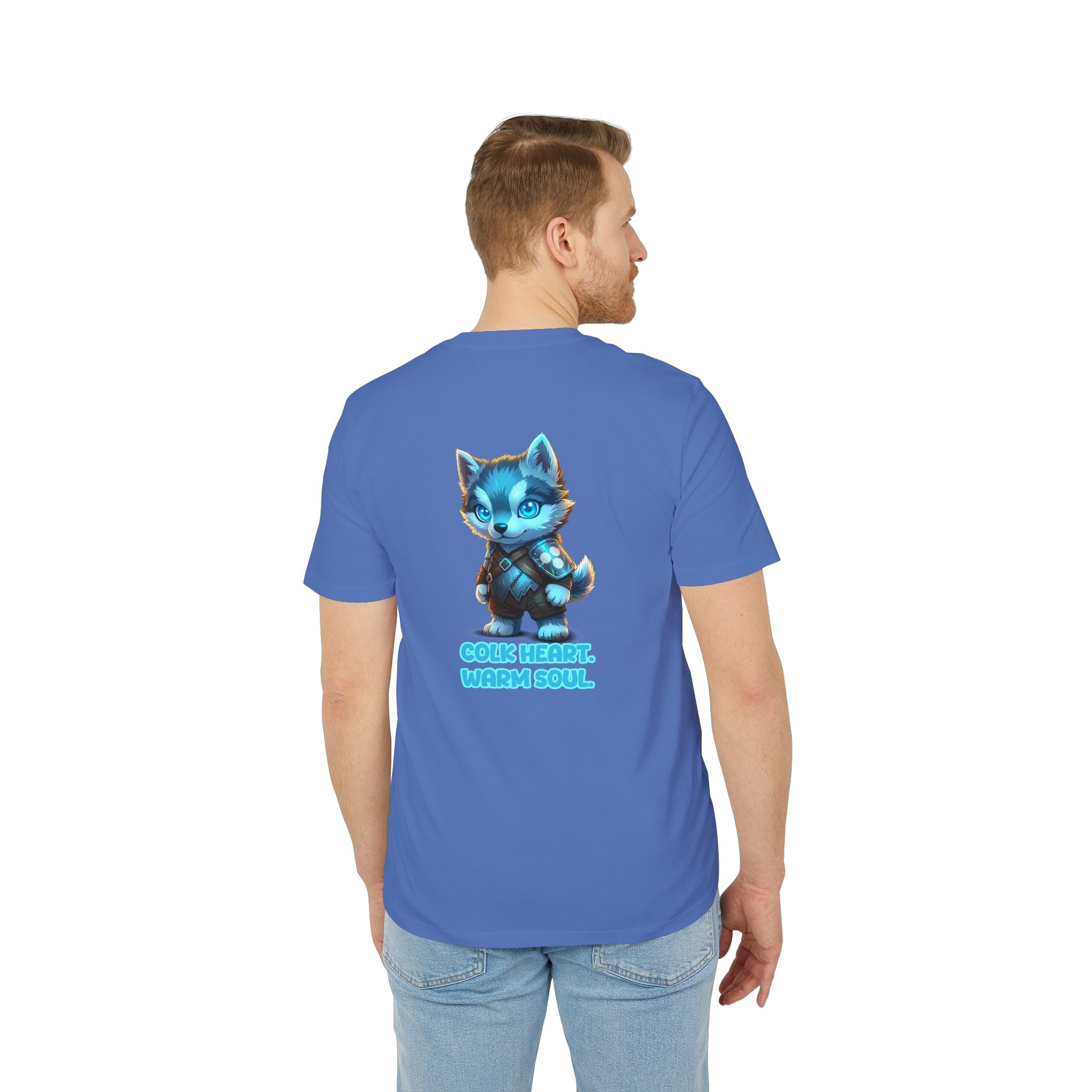 Embrace Your Demons T-Shirt — Cute Blue Fox 'Cold Heart, Warm Soul' Graphic Tee