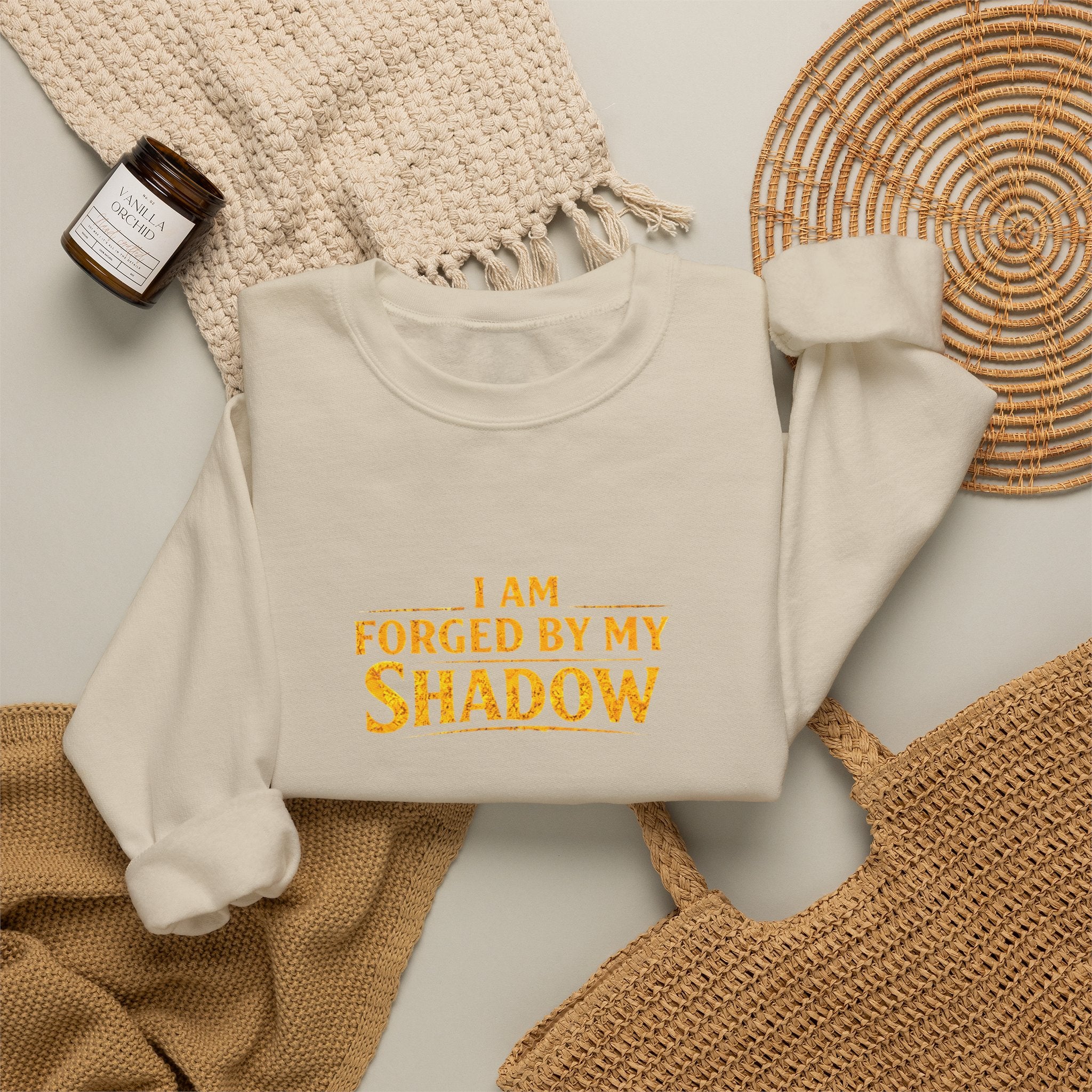 Embrace Your Demons Crewneck Sweatshirt Fantasy Warrior Graphic