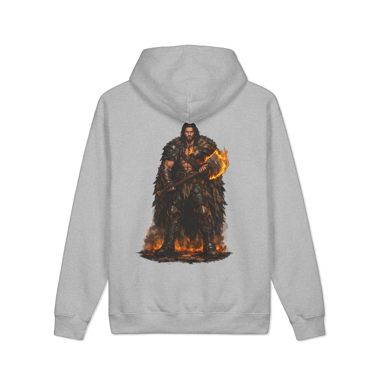 Embrace Your Demons Hoodie — Fiery Warrior Graphic Pullover