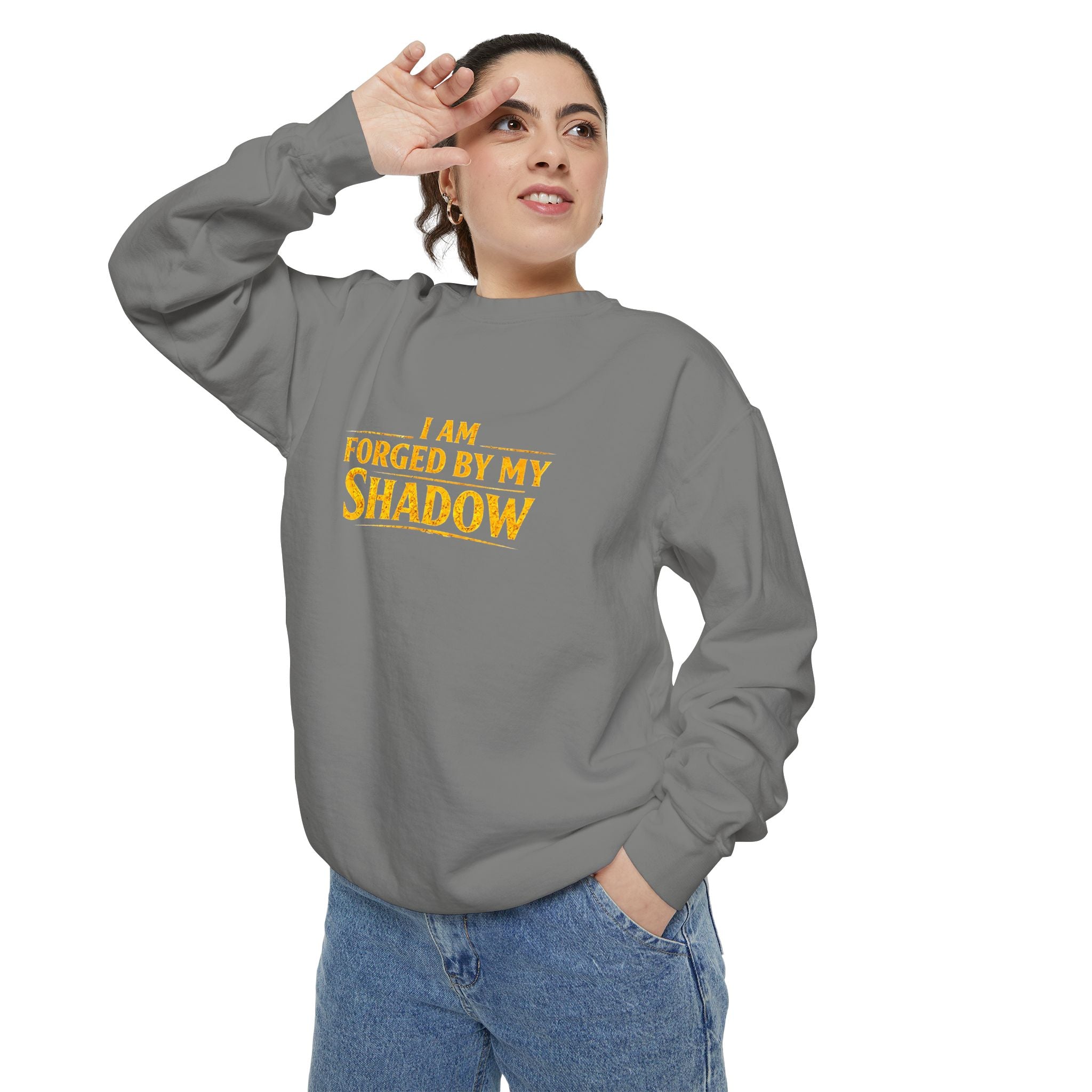 Forged by My Shadow Sweatshirt — Viking Warrior Graphic Crewneck