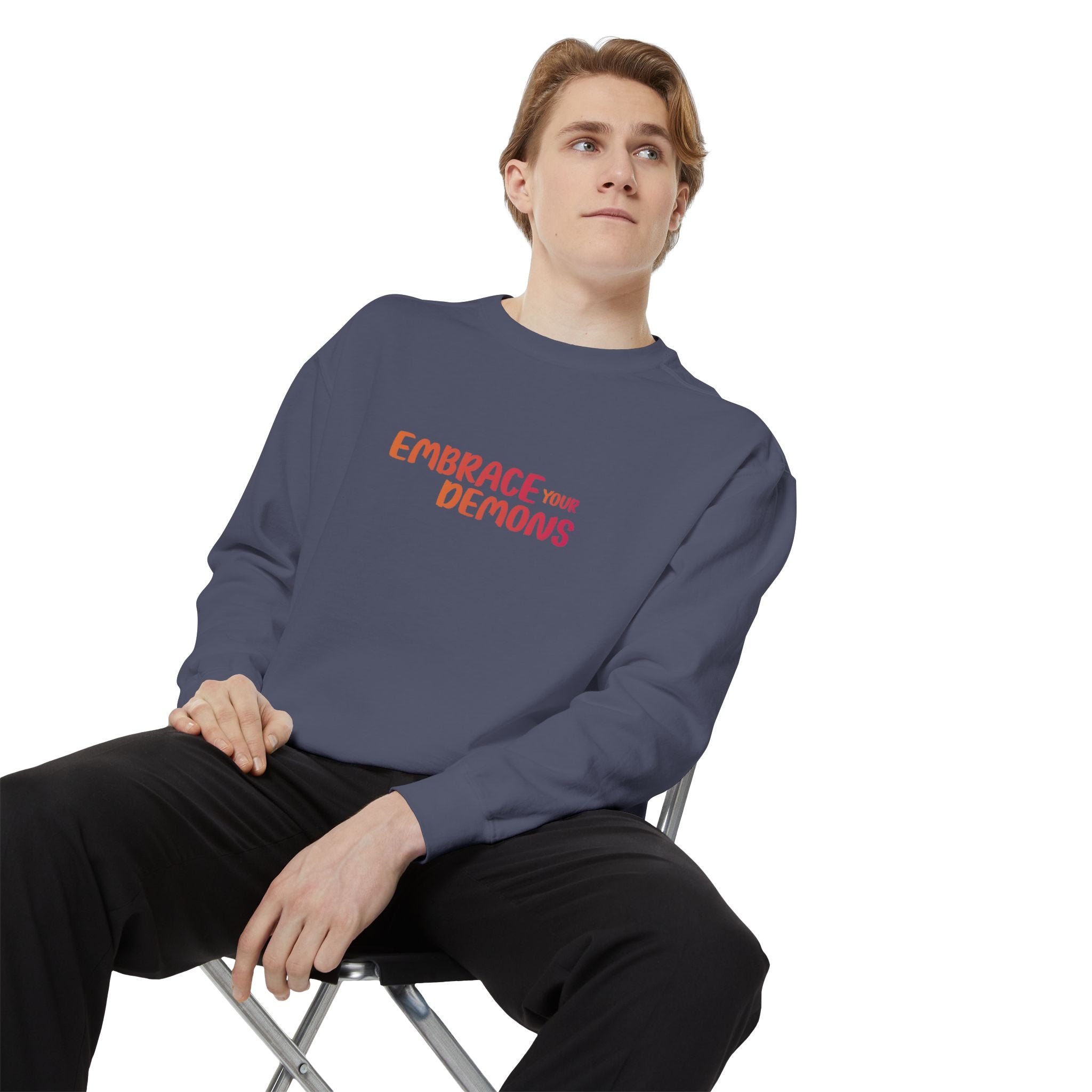 Embrace Your Demons Sweatshirt — Spiritual Fox Art Crewneck