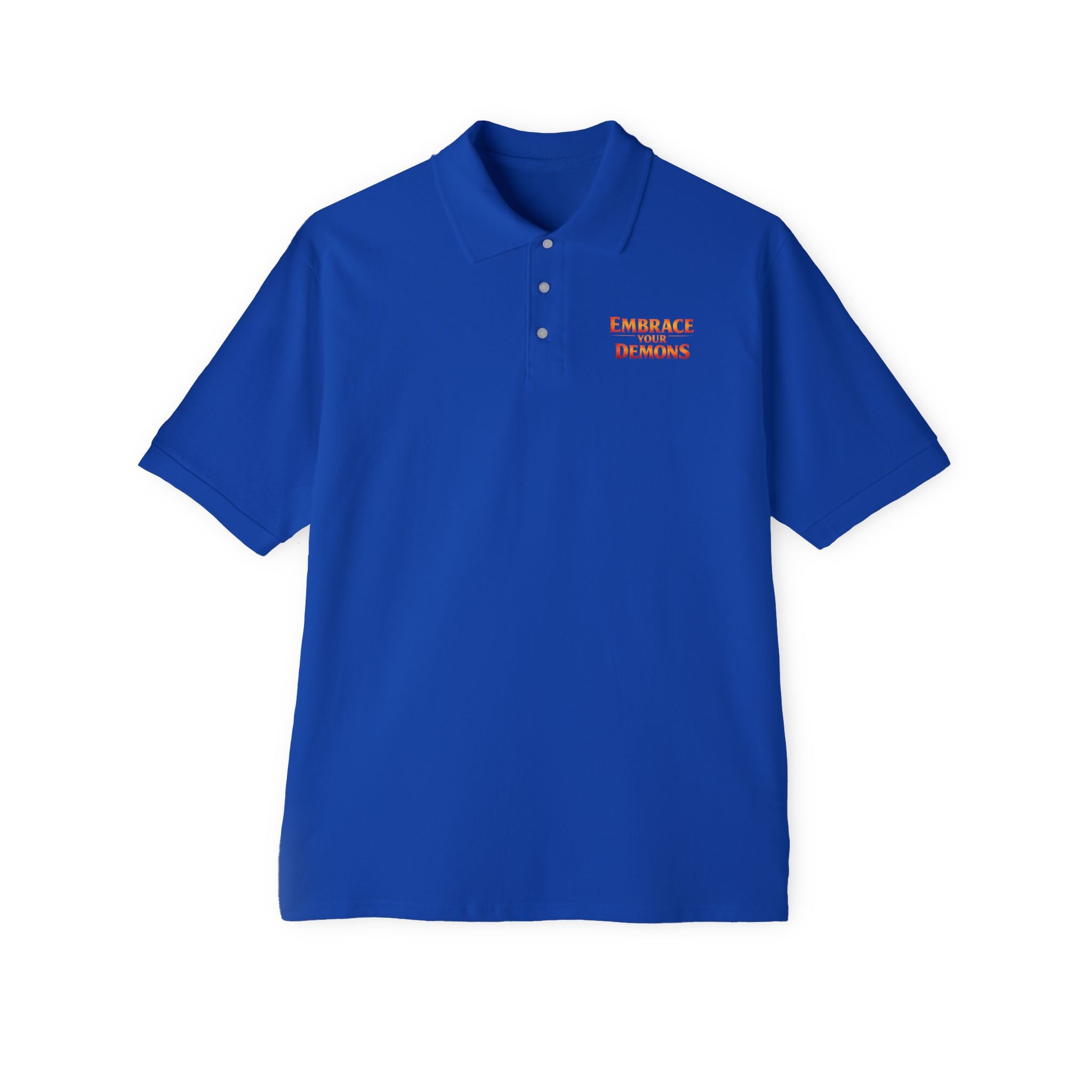 Viking Warrior Polo – "I Am Forged by My Shadow" Men's Piqué Polo