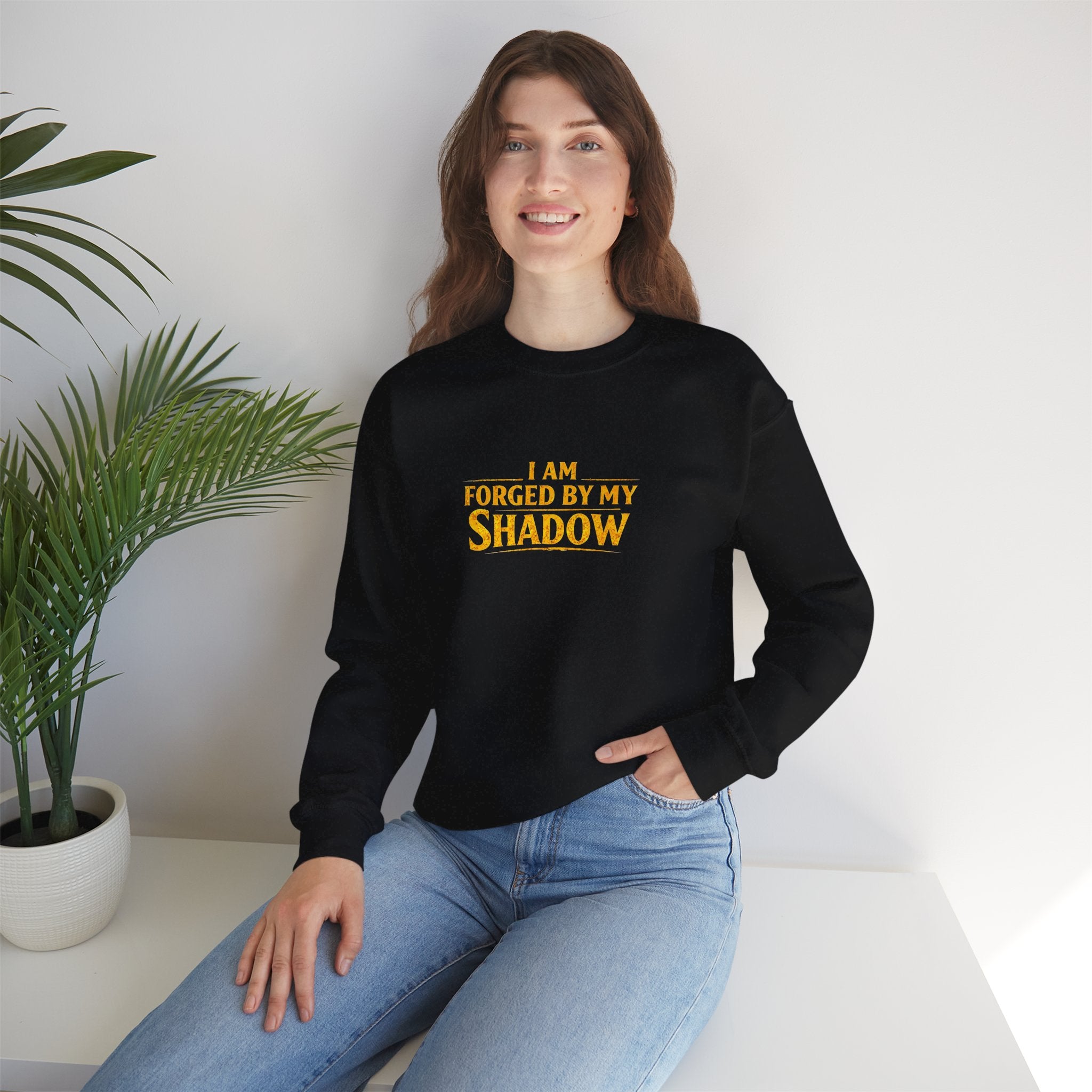 Embrace Your Demons Crewneck Sweatshirt Fantasy Warrior Graphic