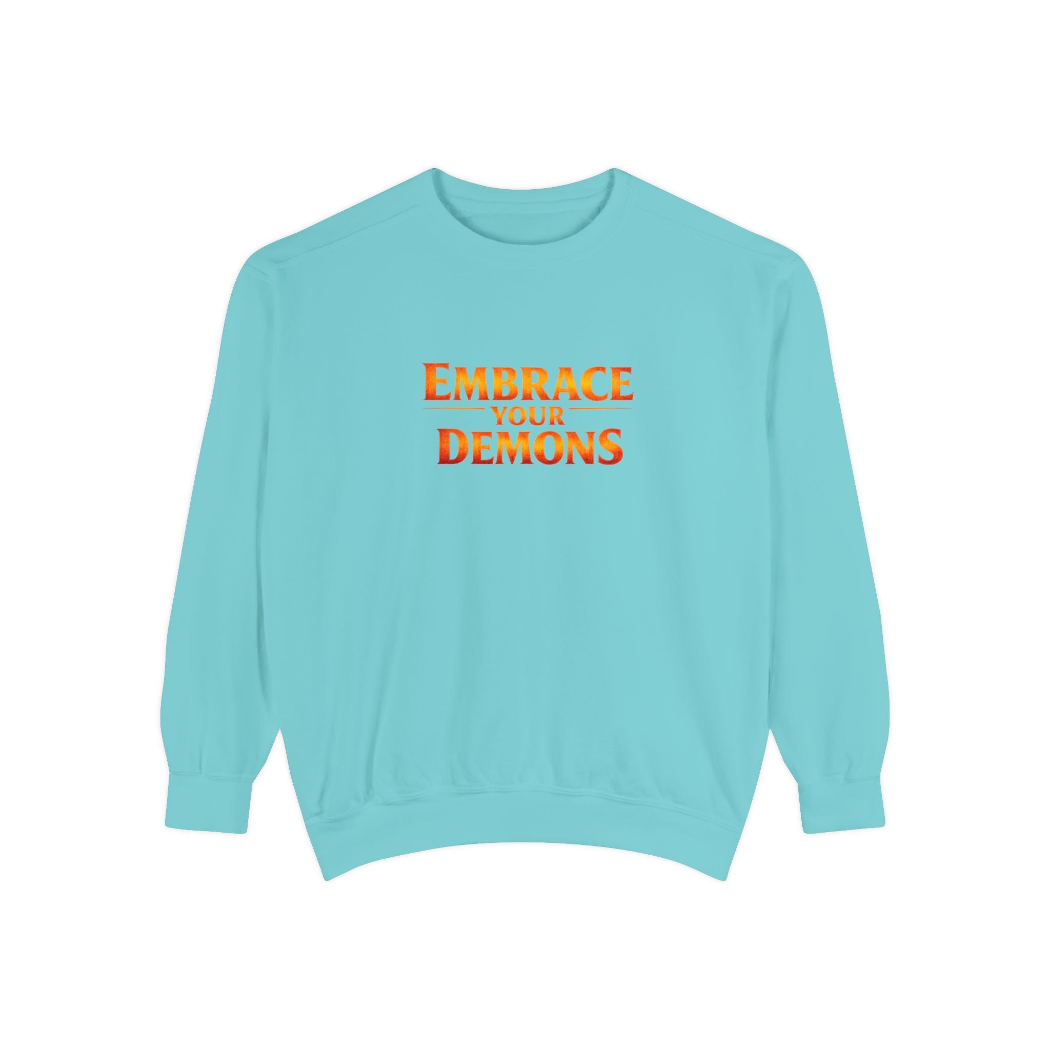 Embrace Your Demons Sweatshirt — Angel Warrior Graphic Crewneck