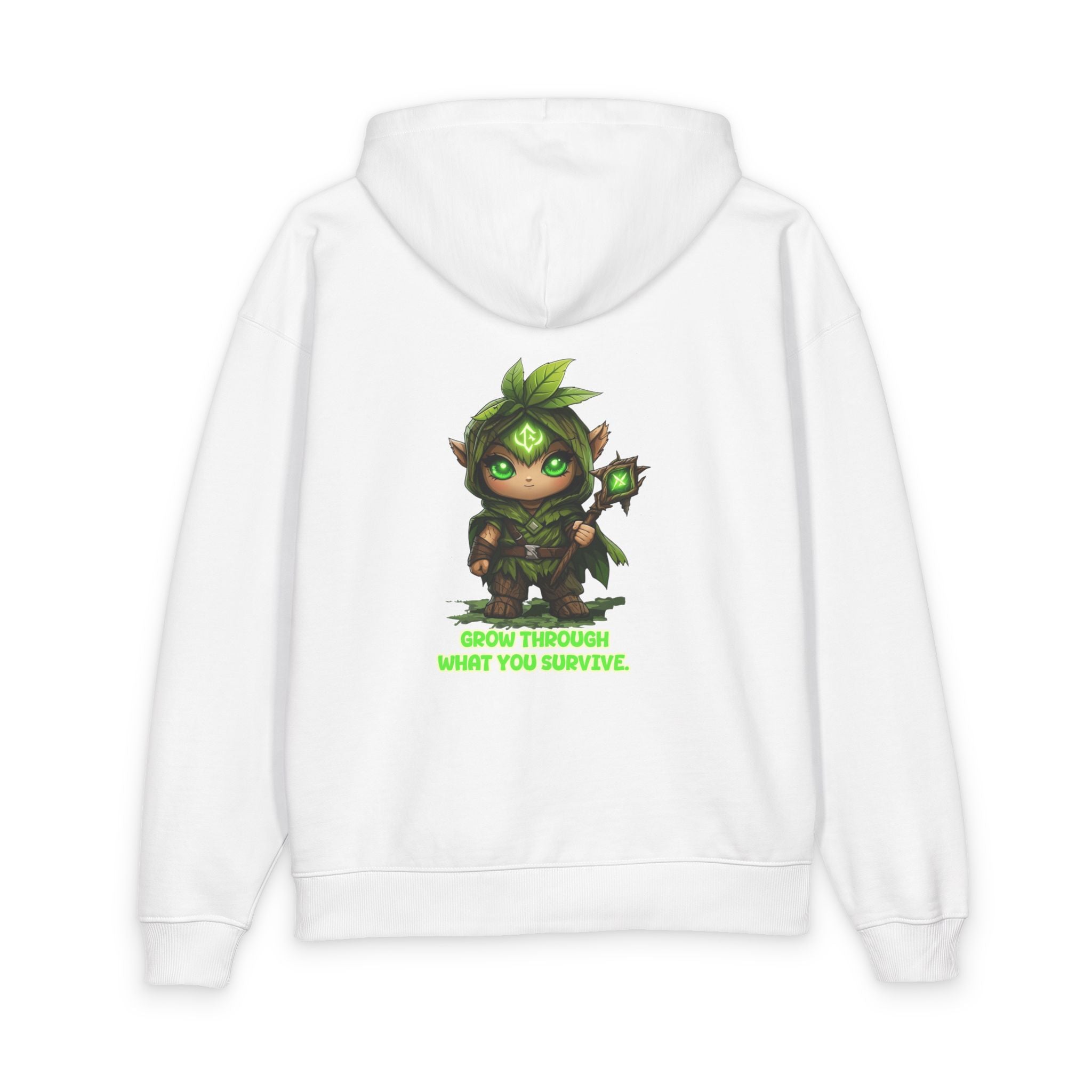Embrace Your Demons Hoodie — Green Forest Creature Graphic Hoodie