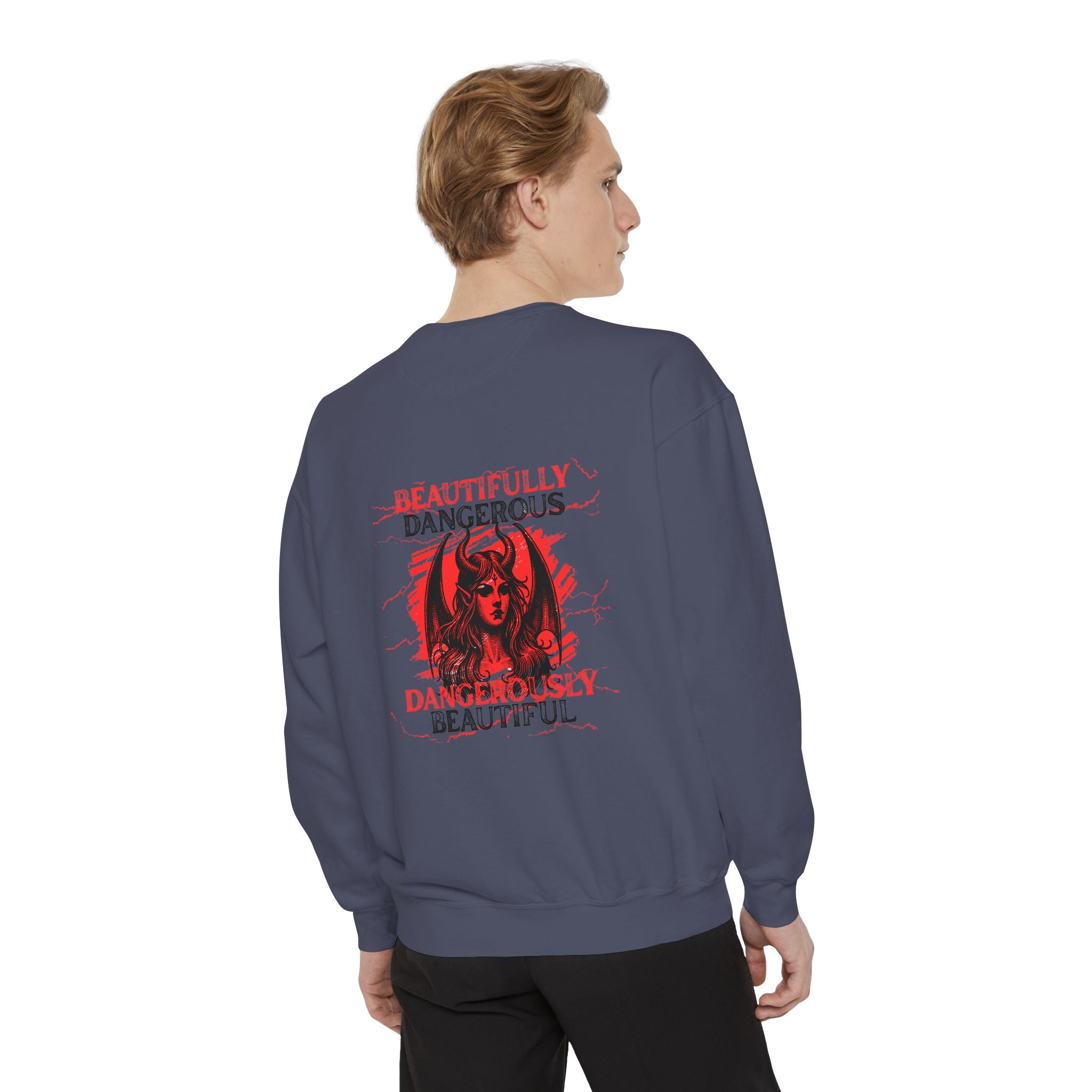 Beautifully Dengerous Unisex Garment-Dyed Sweatshirt