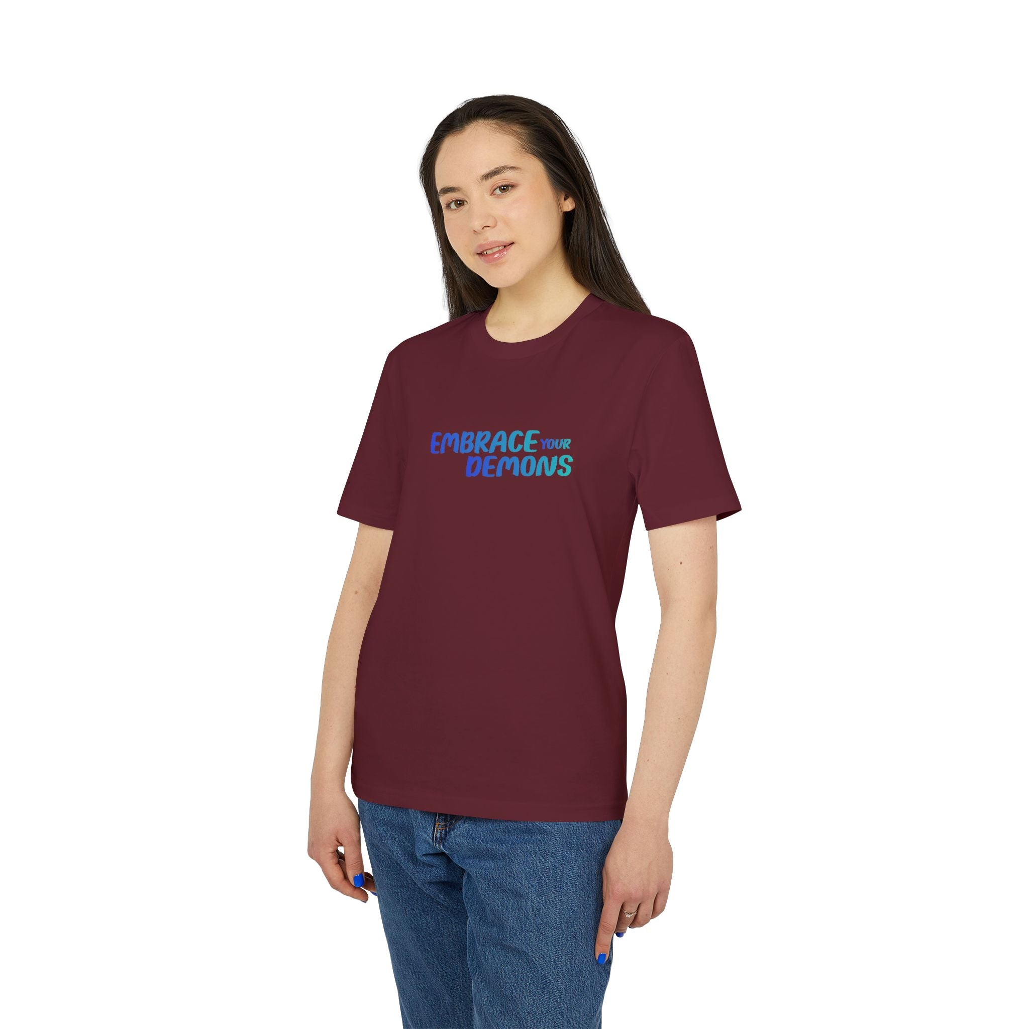 Embrace Your Demons T-Shirt — Cute Blue Fox 'Cold Heart, Warm Soul' Graphic Tee