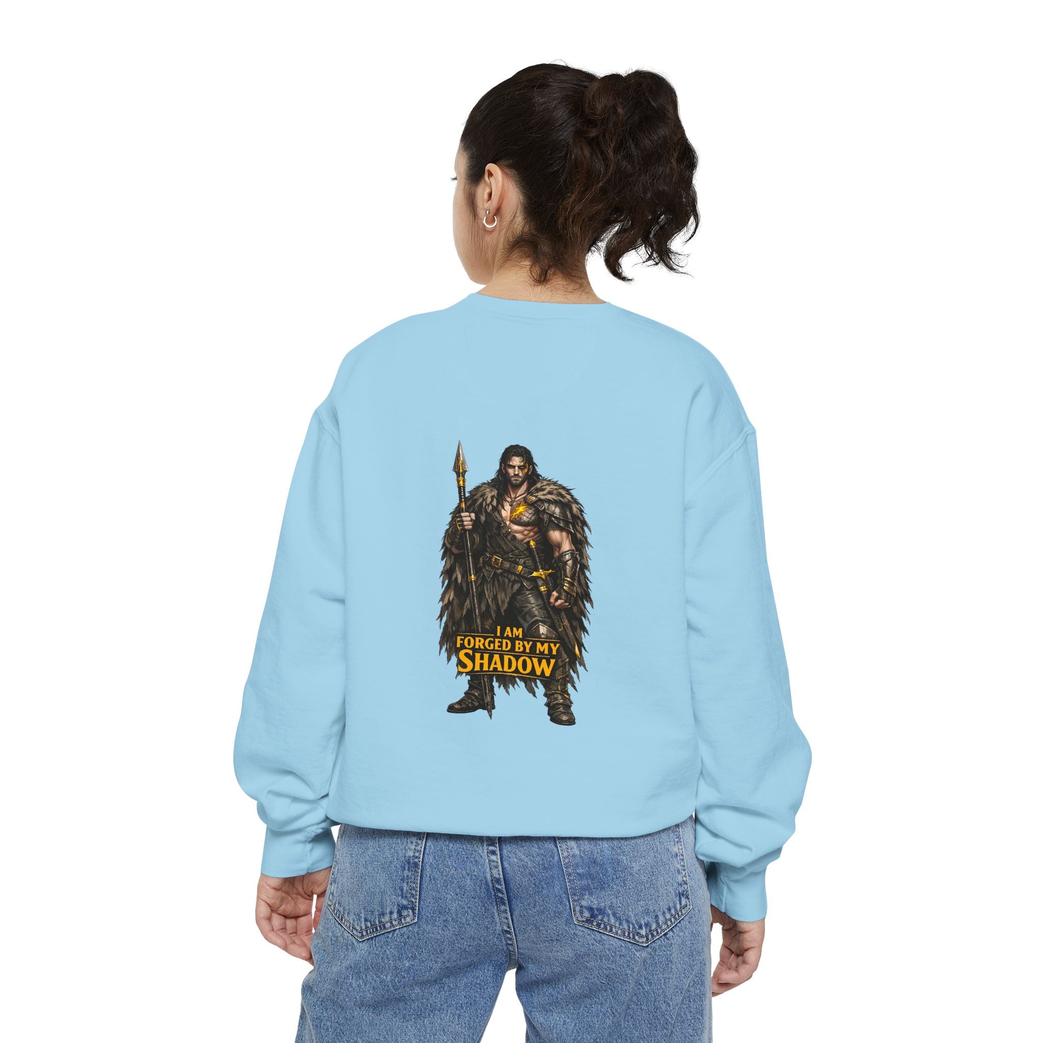 Forged by My Shadow Sweatshirt — Viking Warrior Graphic Crewneck