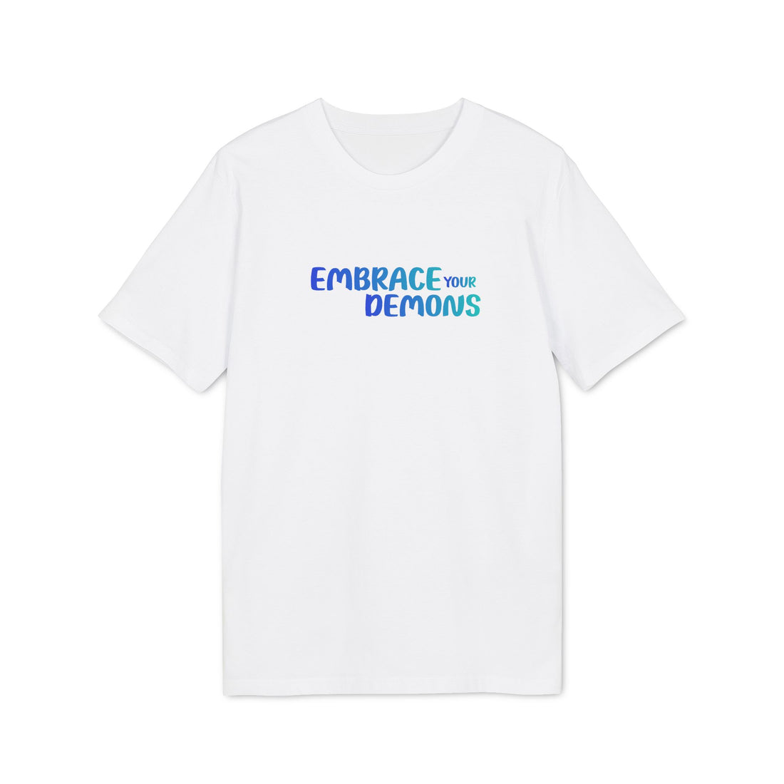 Embrace Your Demons T-Shirt — Cute Blue Fox 'Cold Heart, Warm Soul' Graphic Tee