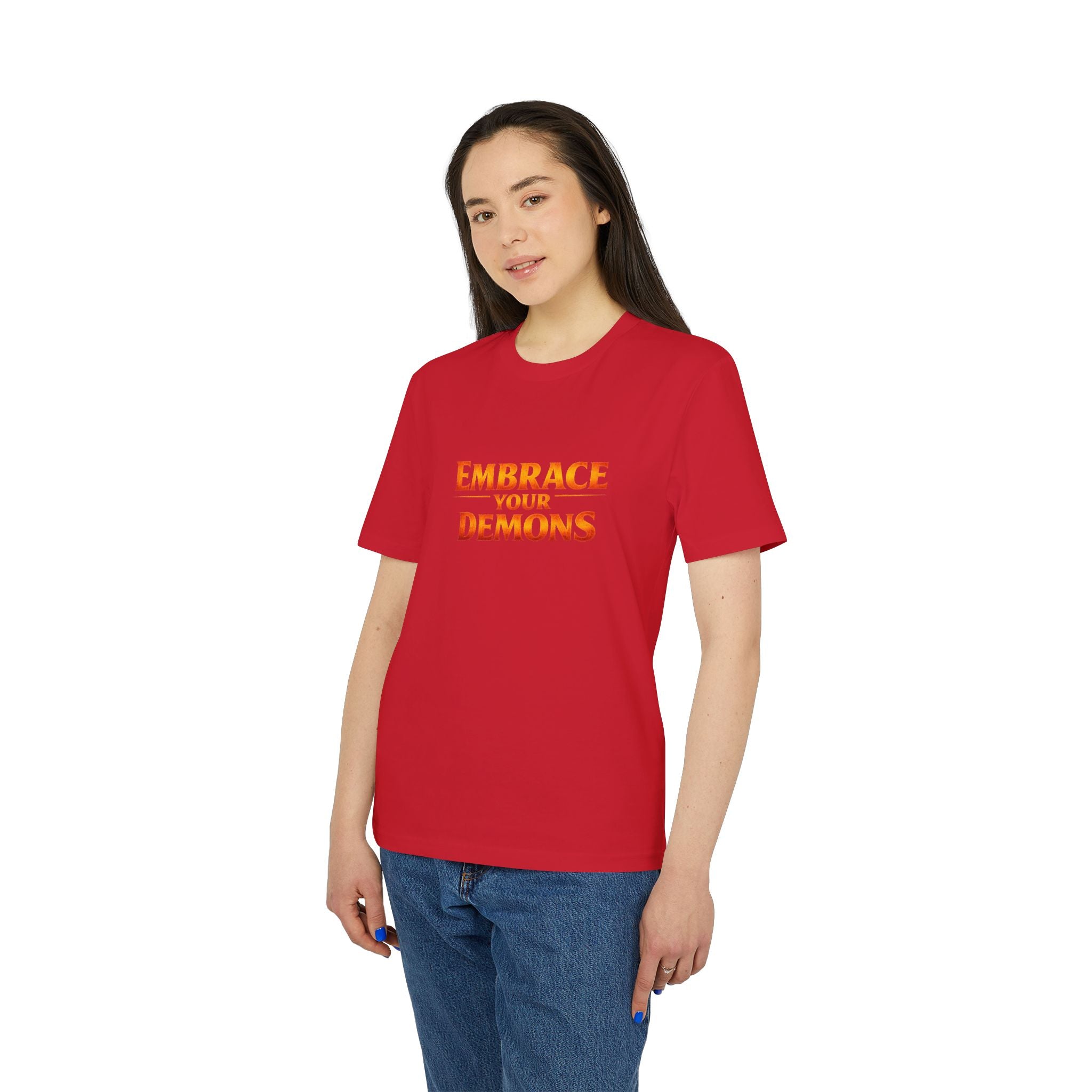 Embrace Your Demons T-Shirt — Small Flame Big Courage Graphic Tee
