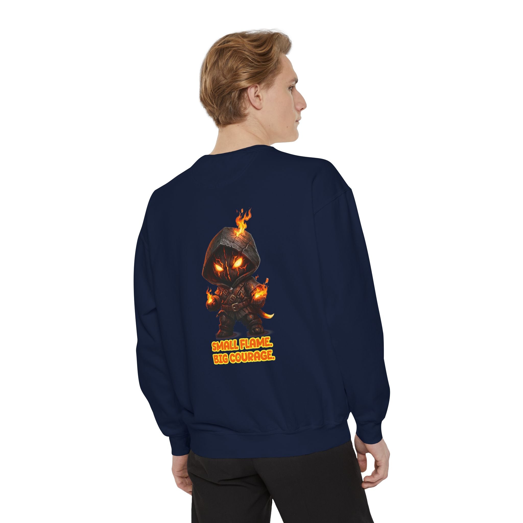 Embrace Your Demons Sweatshirt — Small Flame, Big Courage Graphic Crewneck