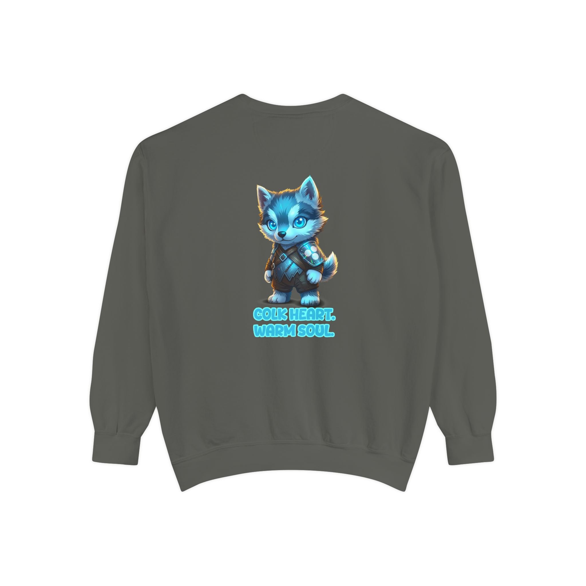 Embrace Your Demons Sweatshirt — "Cold Heart, Warm Soul" Cat Graphic Sweatshirt