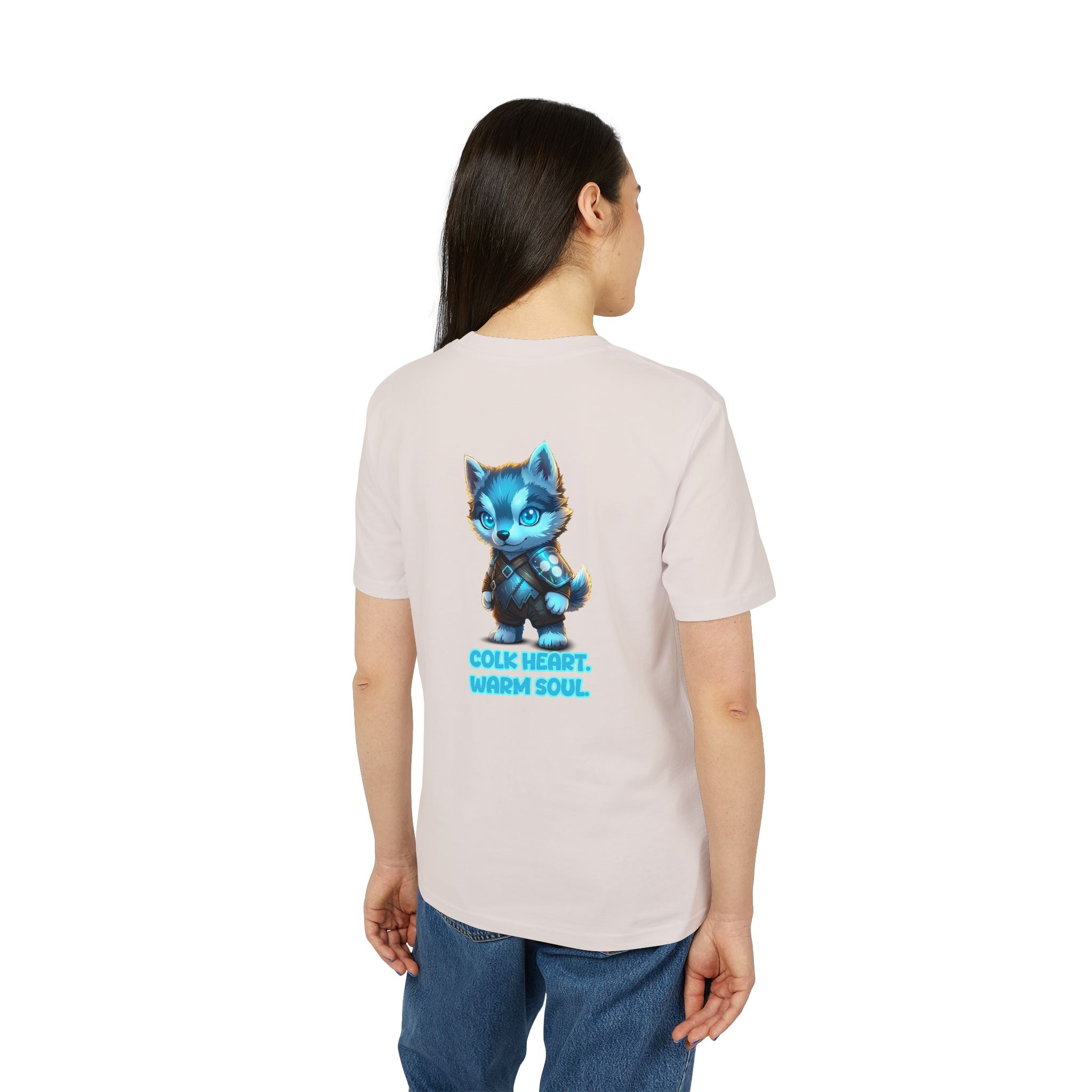 Embrace Your Demons T-Shirt — Cute Blue Fox 'Cold Heart, Warm Soul' Graphic Tee