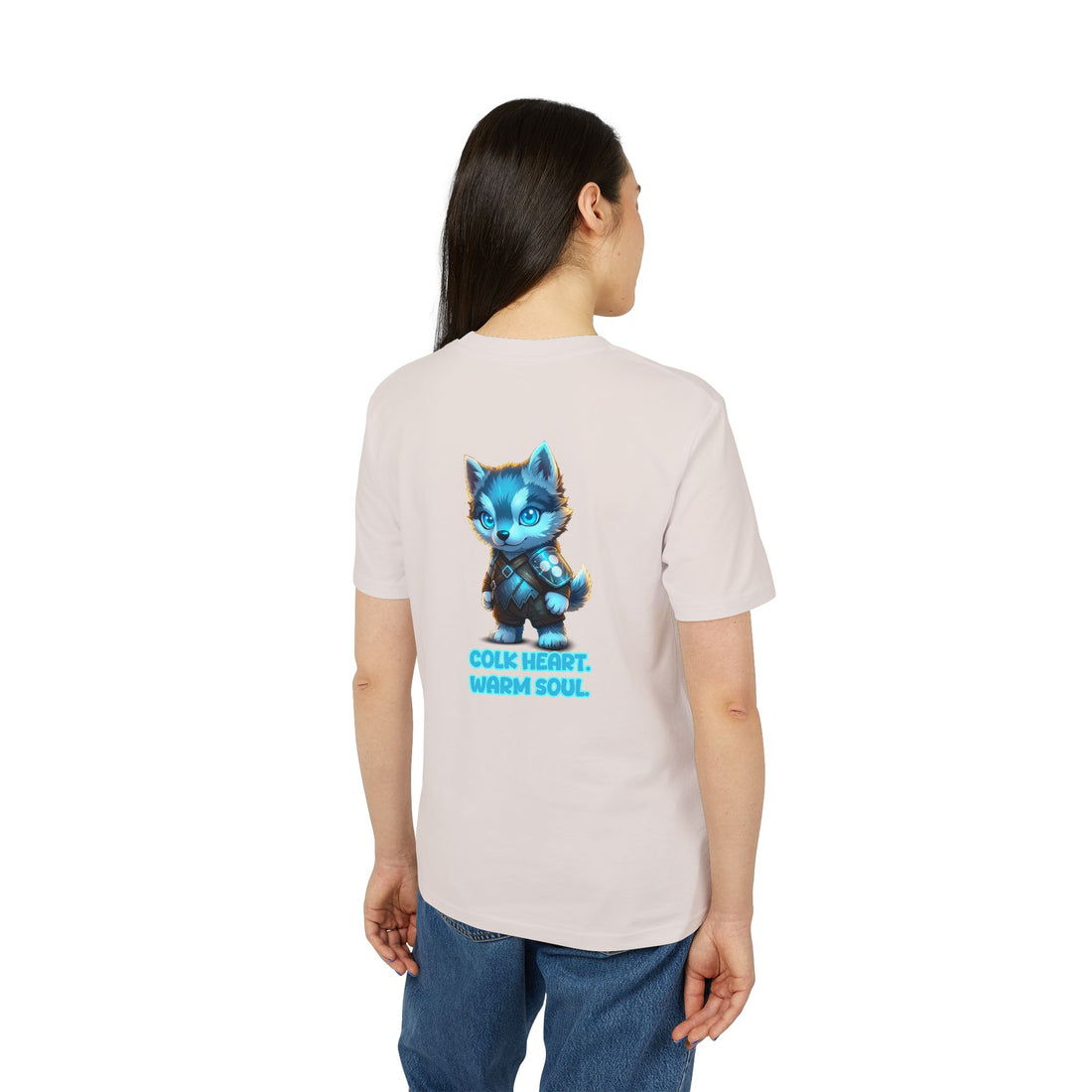 Embrace Your Demons T-Shirt — Cute Blue Fox 'Cold Heart, Warm Soul' Graphic Tee