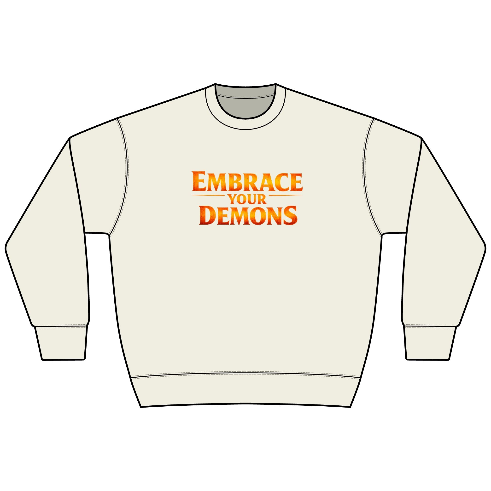 Embrace Your Demons Sweatshirt — I Am Forged By My Shadow Graphic