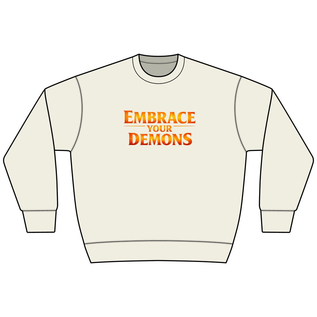 Embrace Your Demons Sweatshirt — I Am Forged By My Shadow Graphic