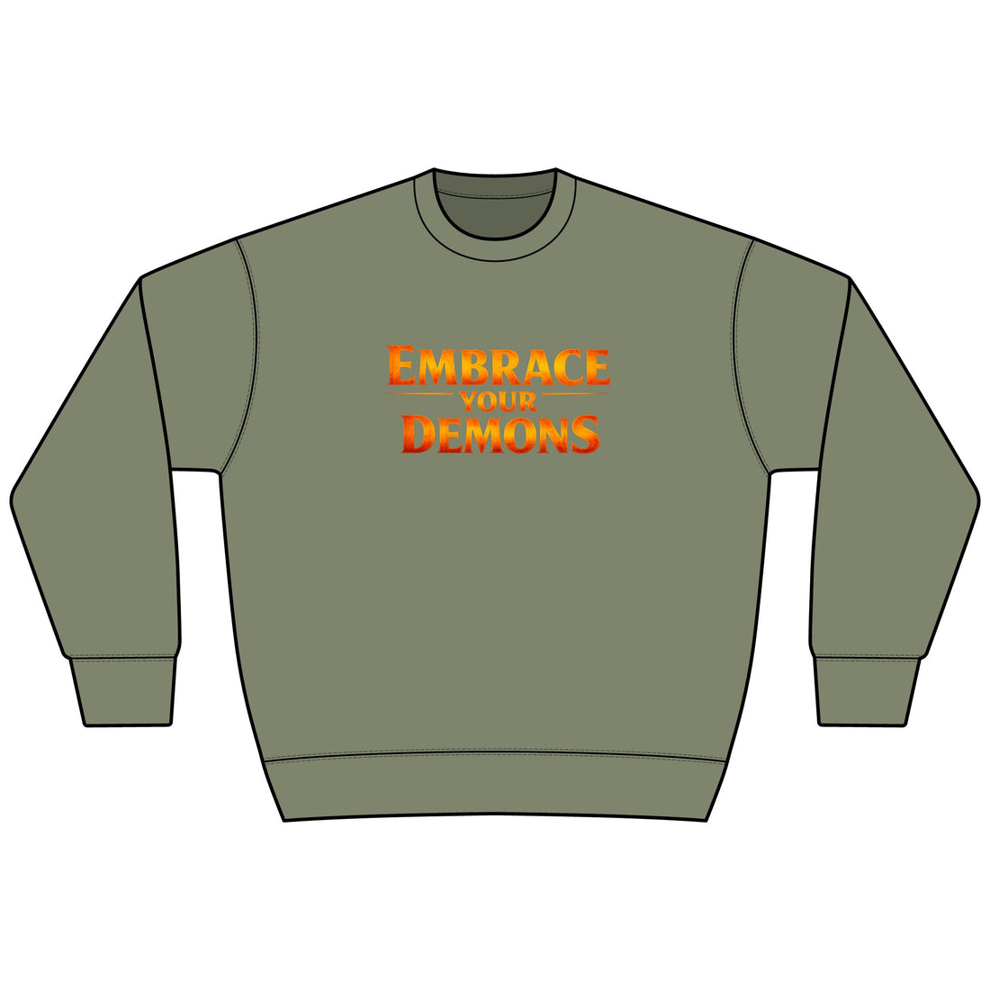 Embrace Your Demons Sweatshirt — I Am Forged By My Shadow Graphic