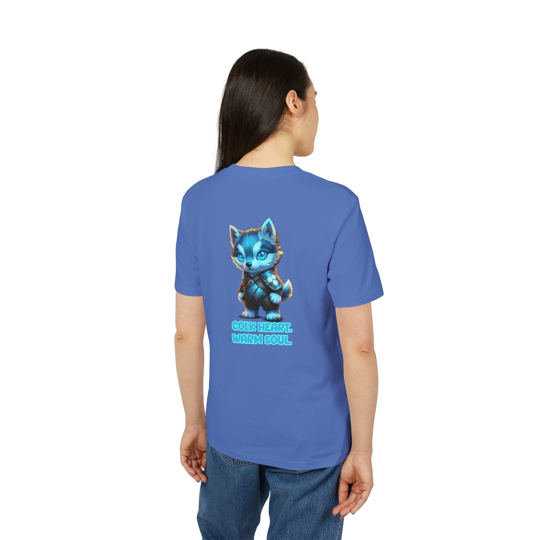Embrace Your Demons T-Shirt — Cute Blue Fox 'Cold Heart, Warm Soul' Graphic Tee