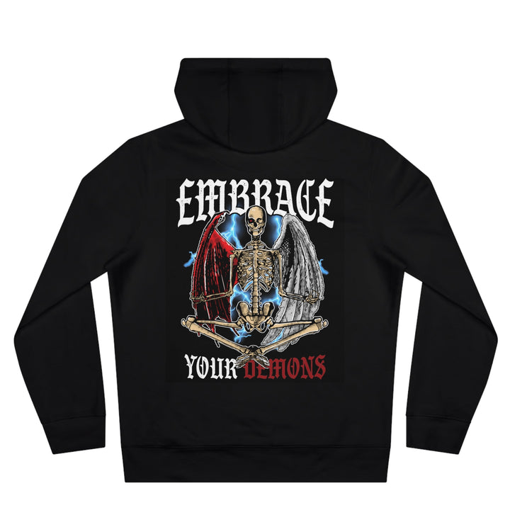 Embrace Your Demons Hoodie — Gothic Skeleton Angel King Hooded Sweatshirt - EMBRACE YOUR DEMONS