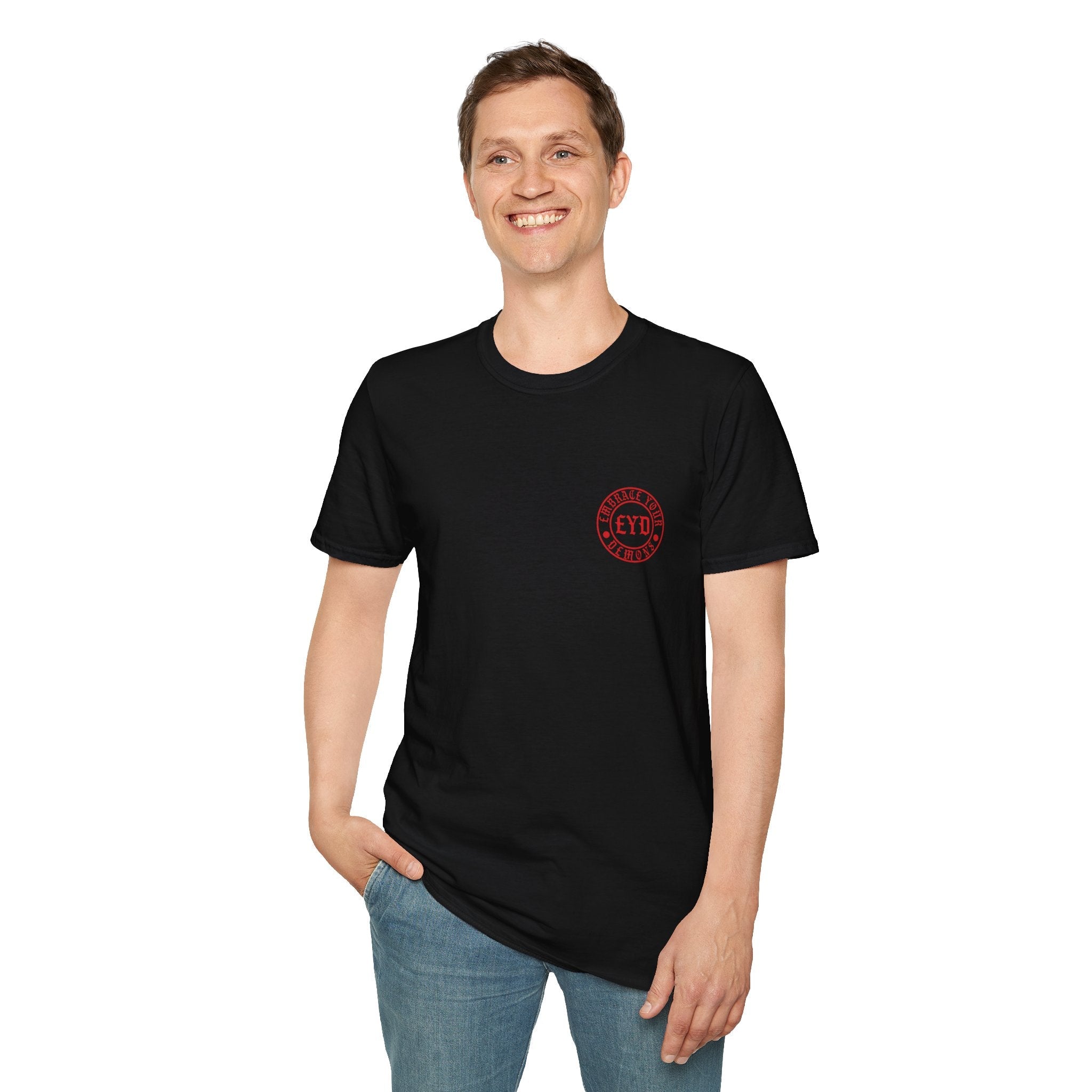 Embrace Your Demons T-Shirt — Gothic Angel & Demon Skeleton Graphic - EMBRACE YOUR DEMONS