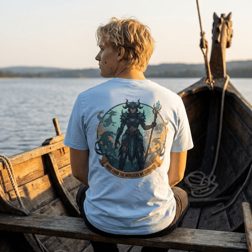 Embrace Your Demons T‑Shirt — Fantasy Warrior Graphic Tee - EMBRACE YOUR DEMONS
