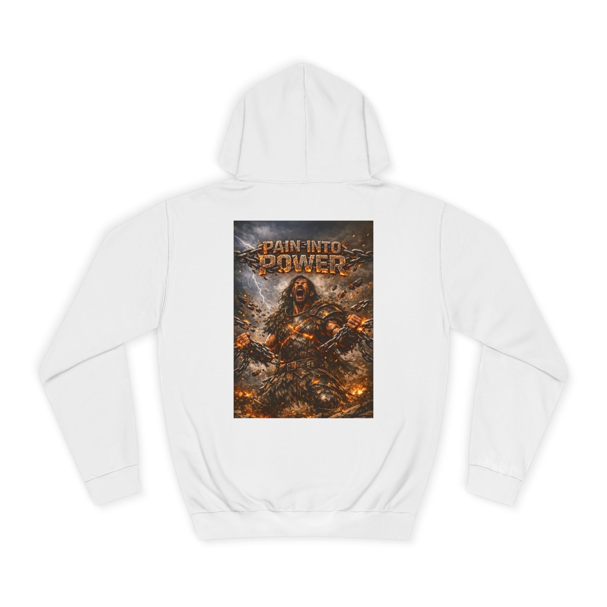 Hoodie — 'Embrace Your Demons' Graphic Hoodie with 'Pain Into Power' Back Art - EMBRACE YOUR DEMONS