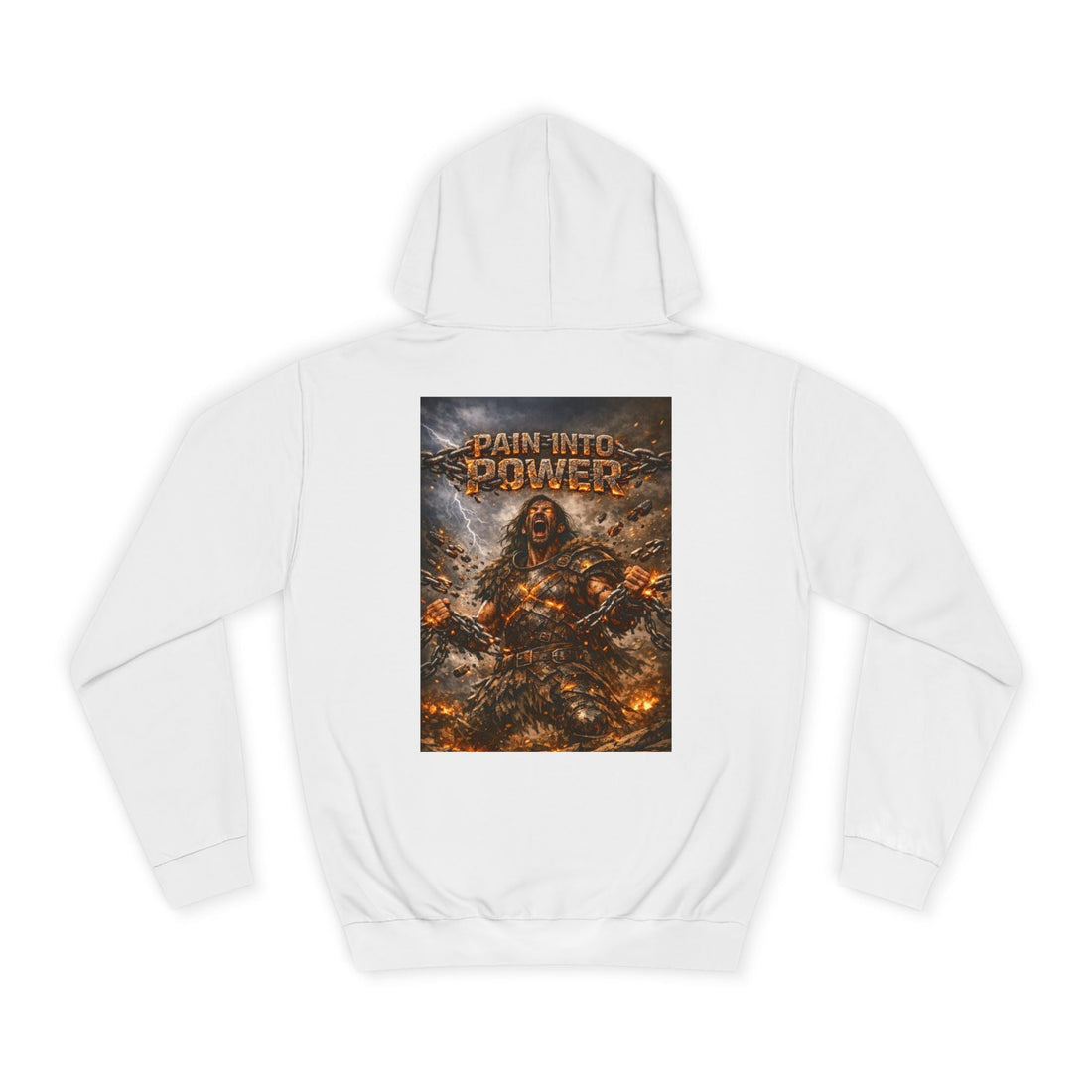 Hoodie — 'Embrace Your Demons' Graphic Hoodie with 'Pain Into Power' Back Art - EMBRACE YOUR DEMONS